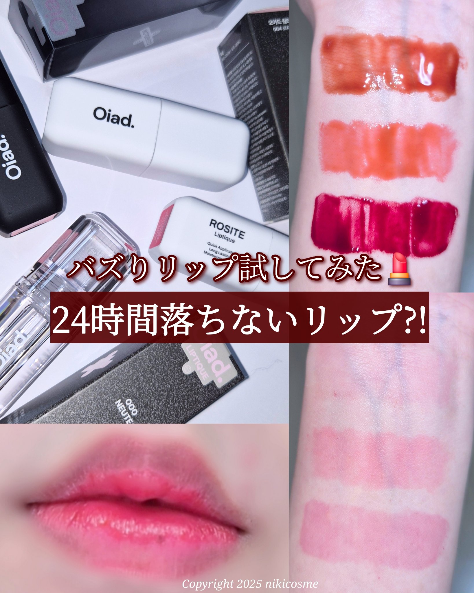 リップティーク 006 ウィント/oiad/口紅を使ったクチコミ（1枚目）