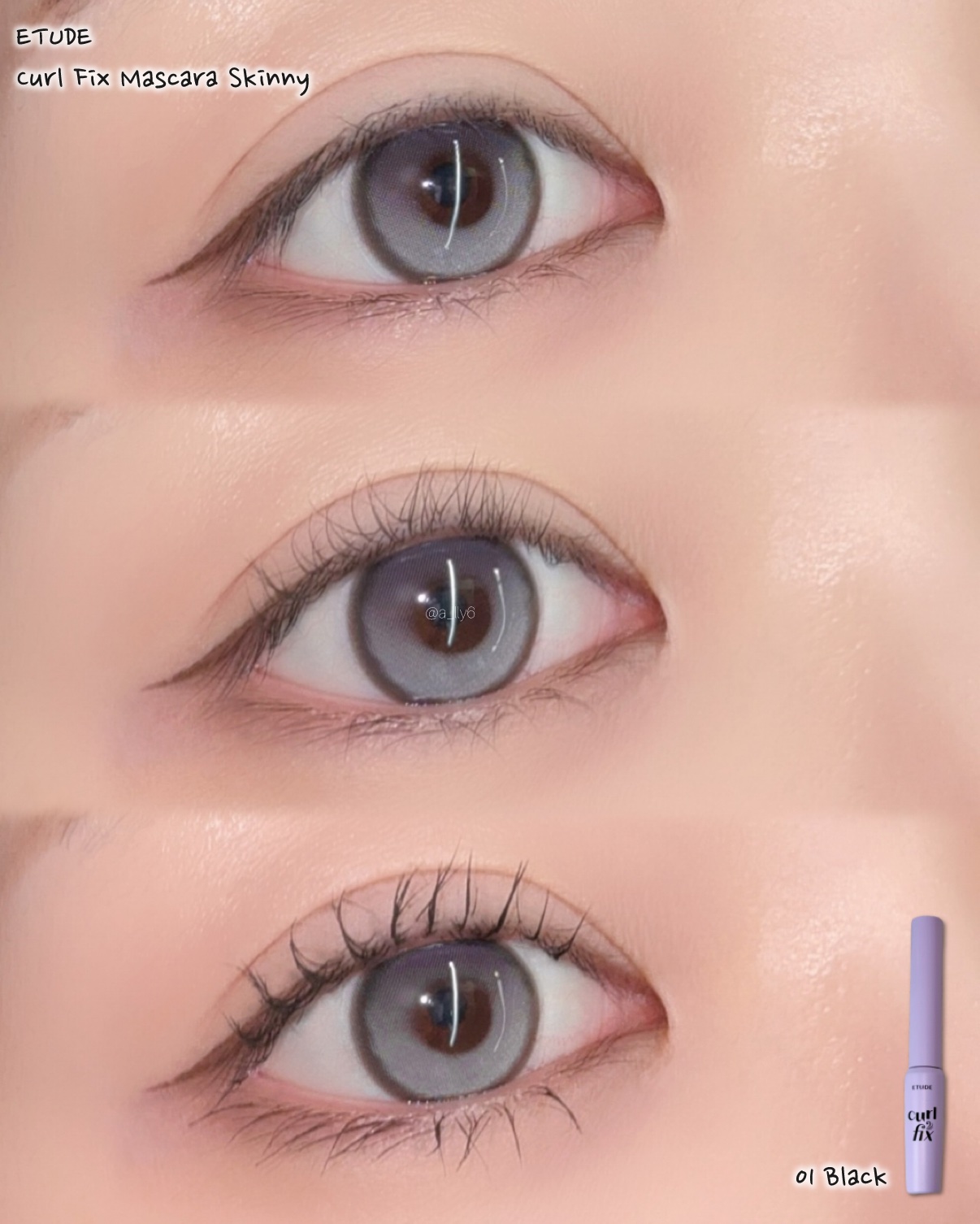 カールフィックスマスカラ スキニー ブラック/ETUDE/マスカラを使ったクチコミ（3枚目）