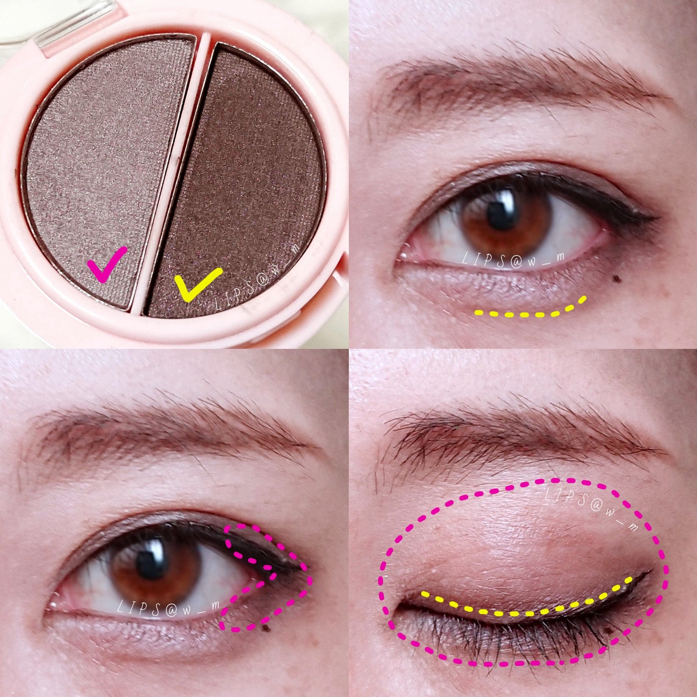 パウダーアイシャドウ ブルーミングキティ/DAISO/アイシャドウパレットを使ったクチコミ(2枚目)