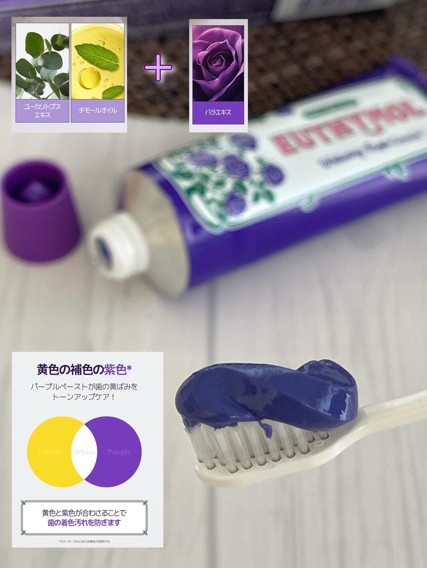 パープルコレクターロイヤルローズブレンド/EUTHYMOL/歯磨き粉を使ったクチコミ(2枚目)