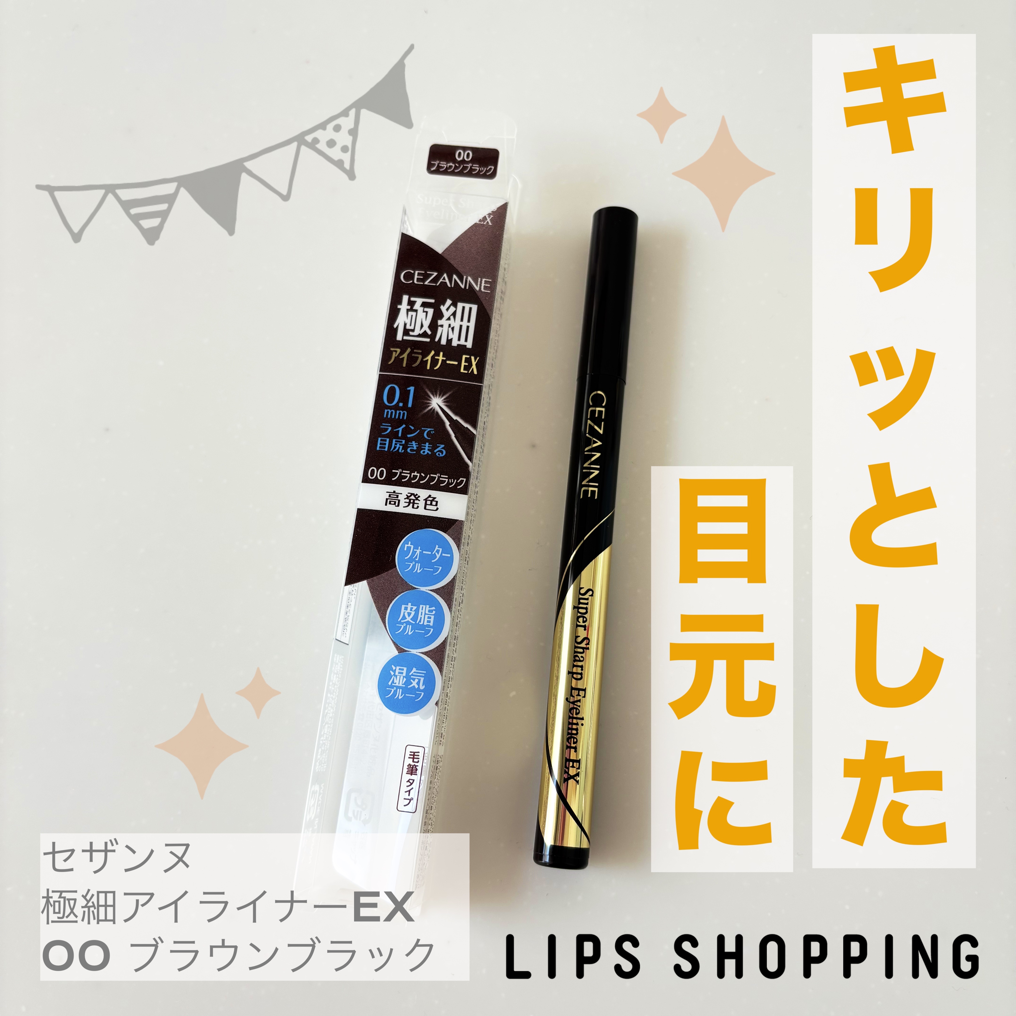 極細アイライナーEX/CEZANNE/リキッドアイライナーを使ったクチコミ（1枚目）