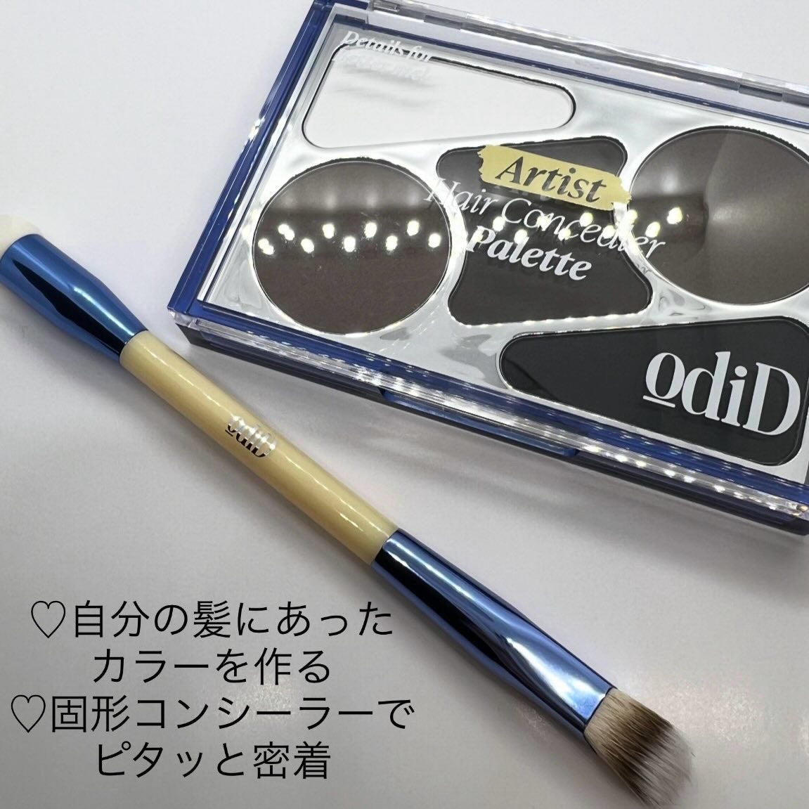 ヘアコンシーラーパレット&アーティスト デュアルブラシ/odiD/その他スタイリングを使ったクチコミ(2枚目)