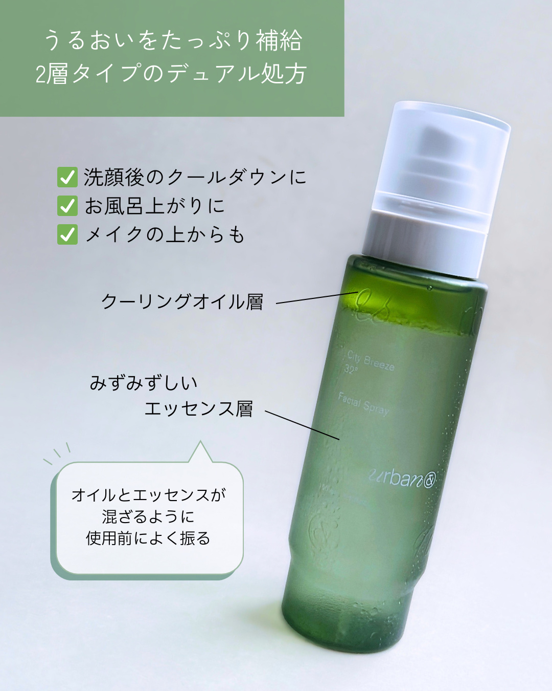 シティブリーズ32度フェイシャルスプレー/urbanand/その他スキンケアを使ったクチコミ（2枚目）