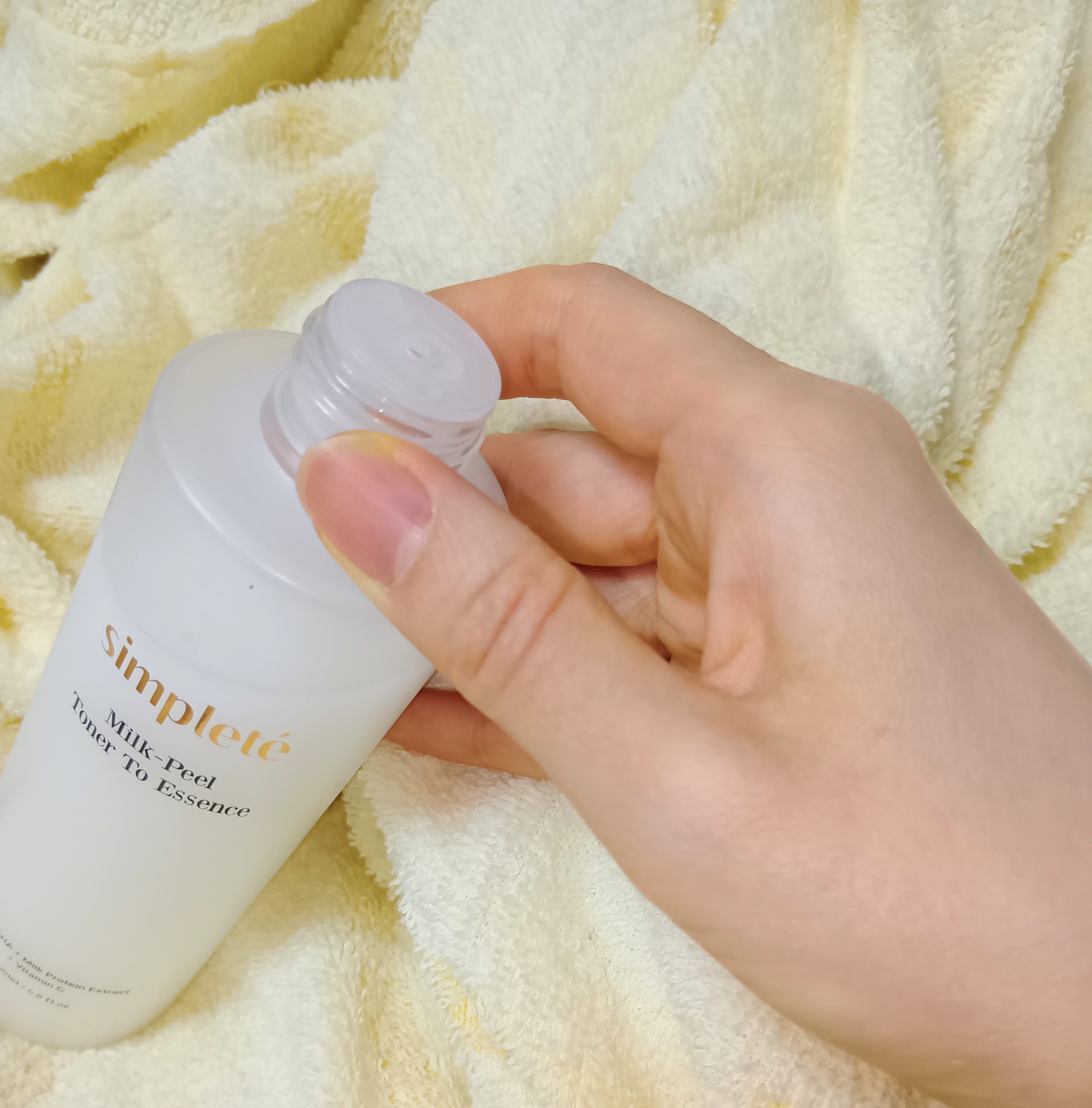 ミルクピールトナー/Simplete/拭き取り化粧水を使ったクチコミ（1枚目）