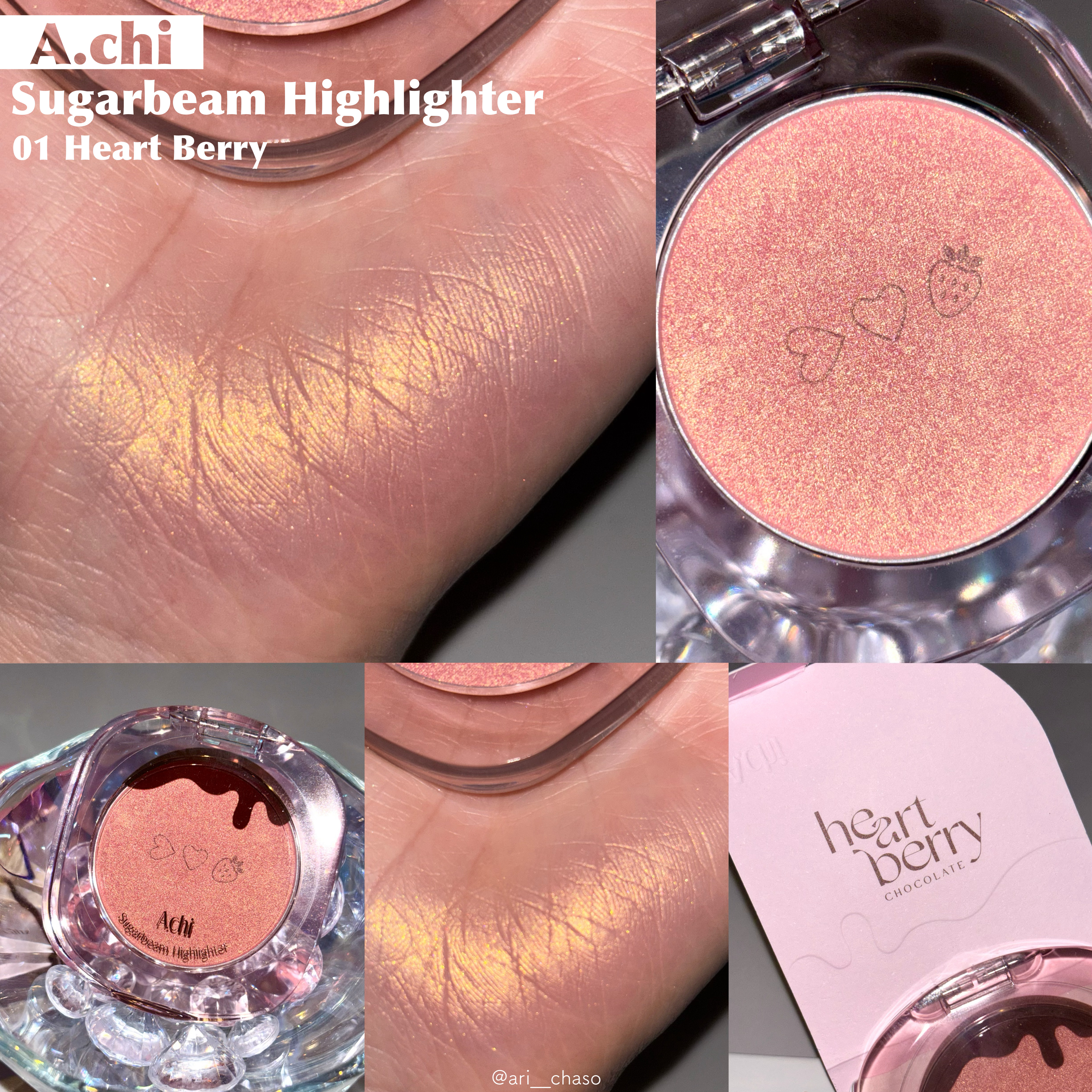 シュガービームハイライター/A.chi/パウダーハイライトを使ったクチコミ（2枚目）