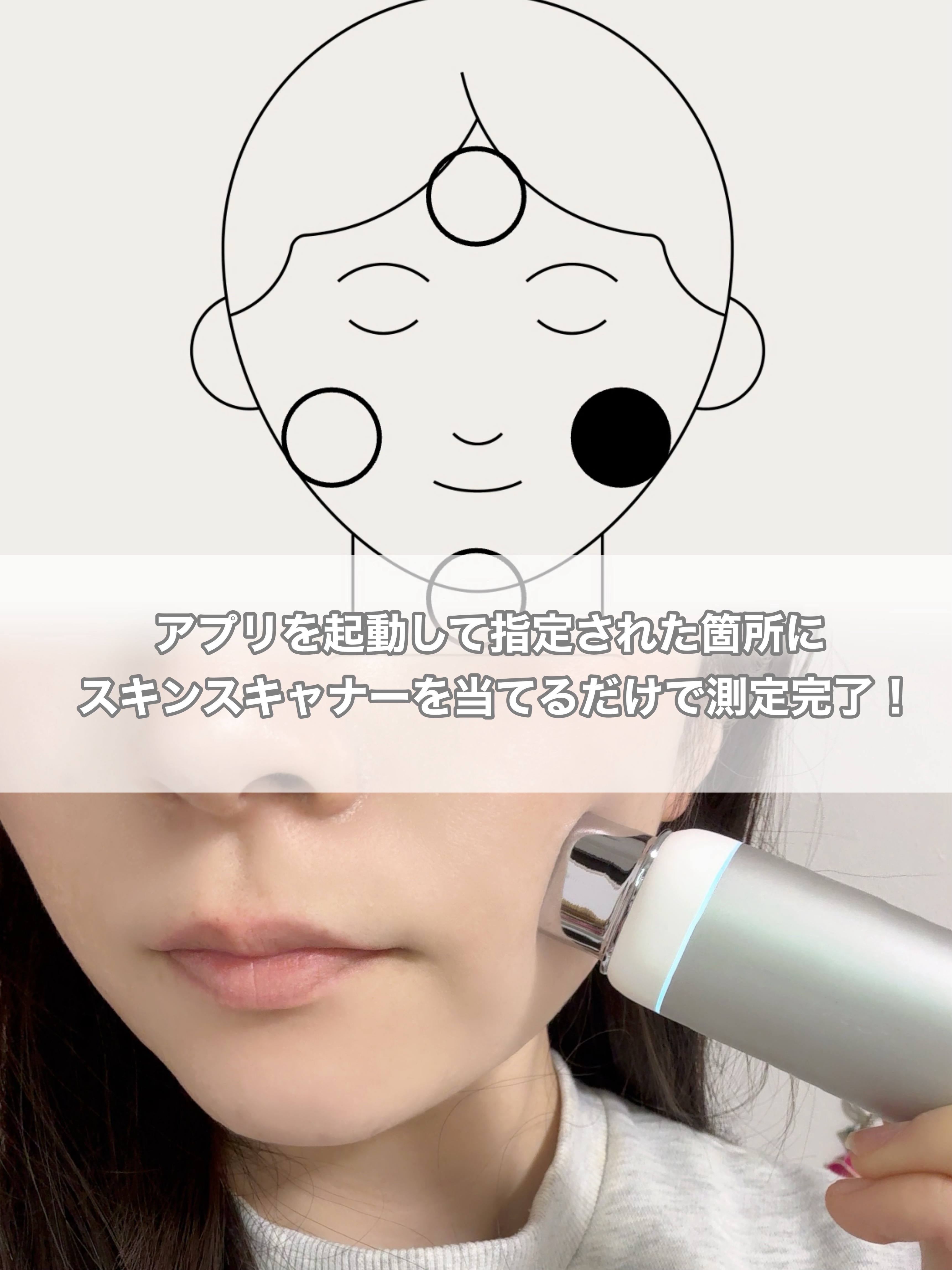 スキンスキャナー/BELLATECH/その他スキンケアグッズを使ったクチコミ（3枚目）