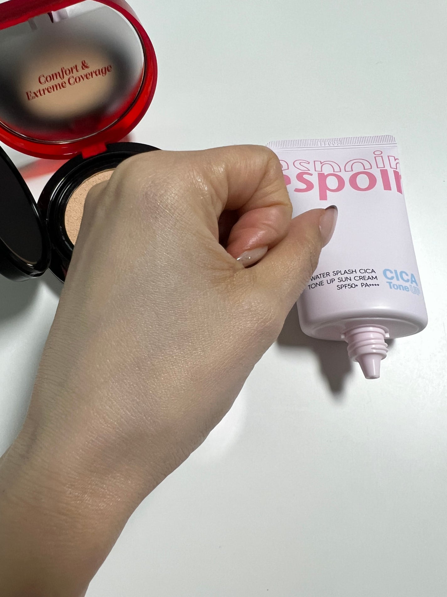 ウォータースプラッシュシカトーンアップクリーム/espoir/化粧下地を使ったクチコミ(6枚目)