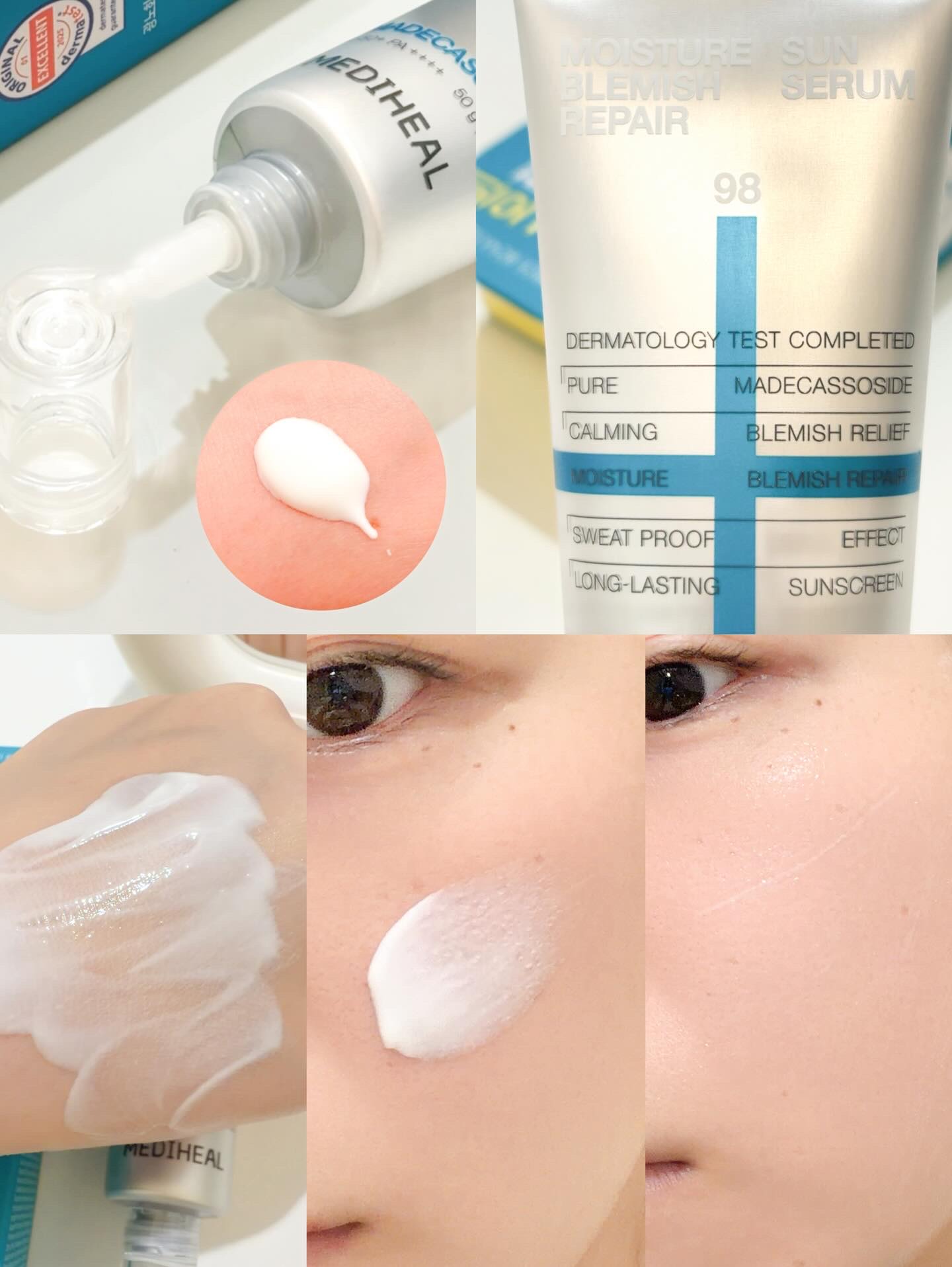 MEDIHEAL マデカッソシドモイスチャーサンセラムのクチコミ「#PR

提供　powderroom.co.kr 

MEDIHEALのMADECASSOSI.....」（2枚目）