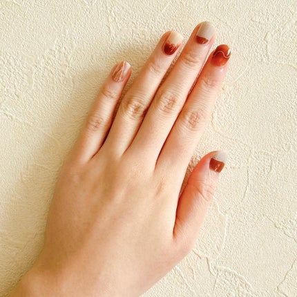 セミキュアジェルネイル(ハンド)/ohora/ネイルシールを使ったクチコミ(5枚目)