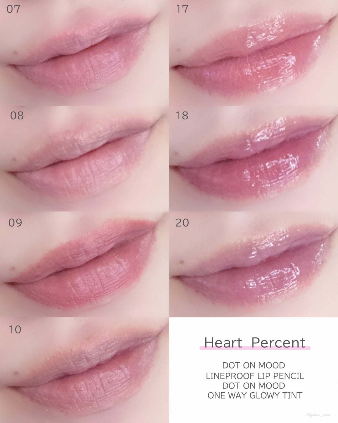ドットオンムードワンウェイグロイティント/Heart Percent/リップティントを使ったクチコミ(9枚目)