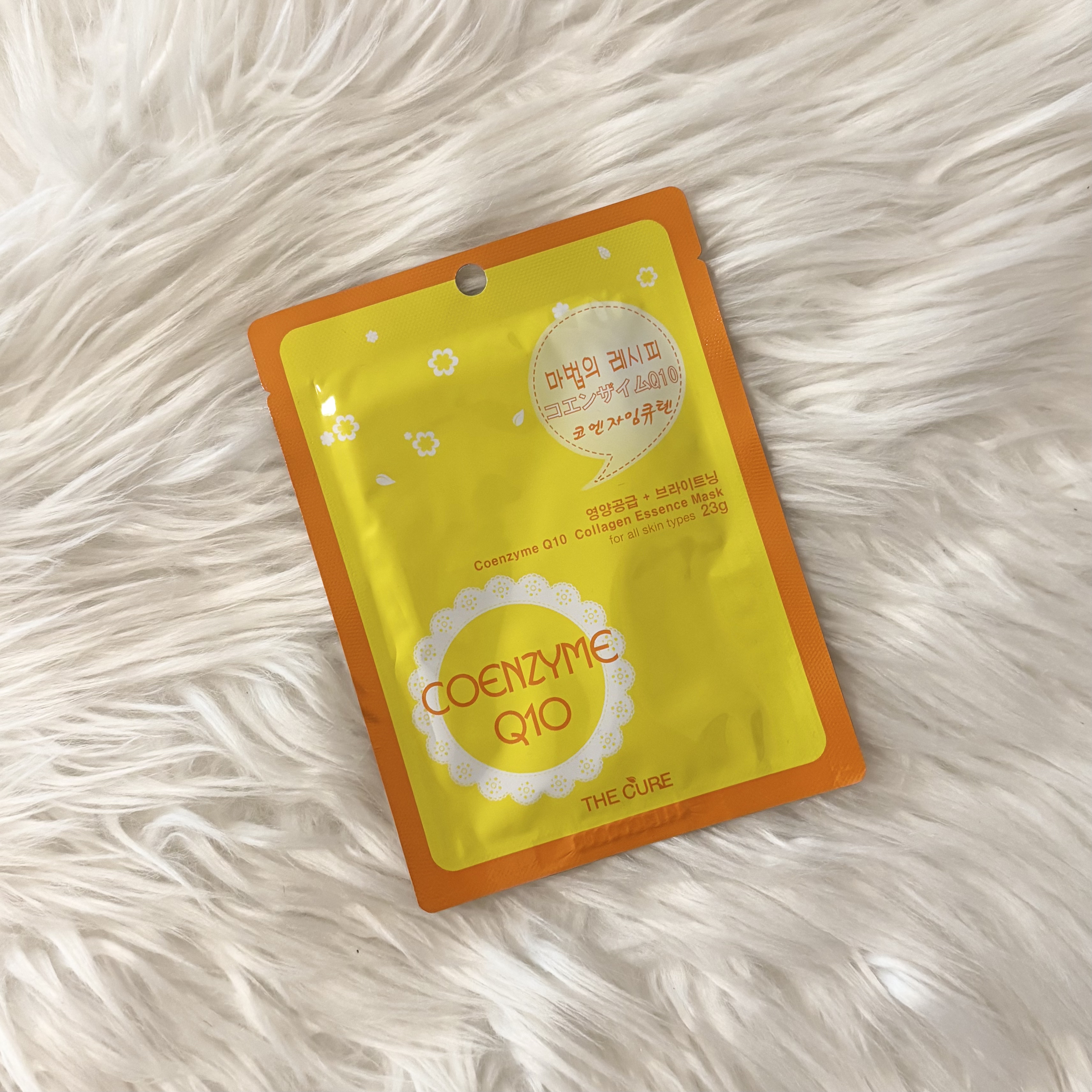 コエンザイムQ10コラーゲンエッセンスマスク/THE CURE(ザキュア)/シートマスク・パックを使ったクチコミ（1枚目）
