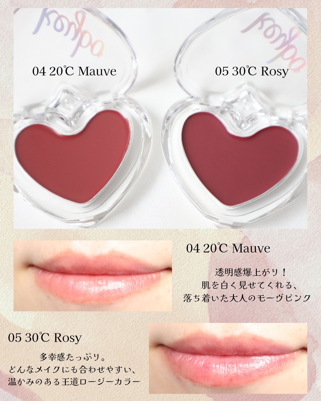 ハートキーリング リップ＆チーク/keybo/口紅を使ったクチコミ（2枚目）