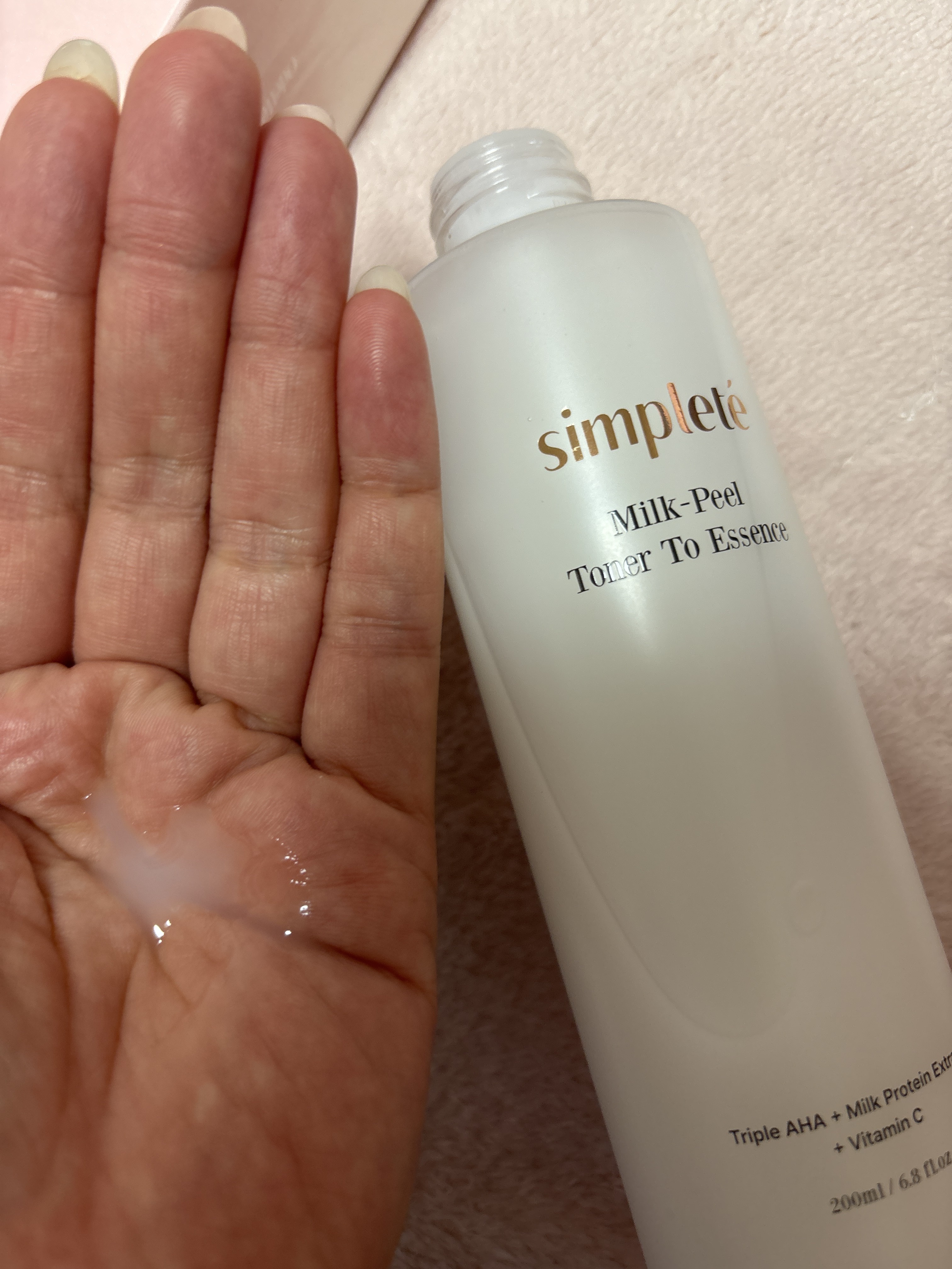 ミルクピールトナー/Simplete/拭き取り化粧水を使ったクチコミ（2枚目）