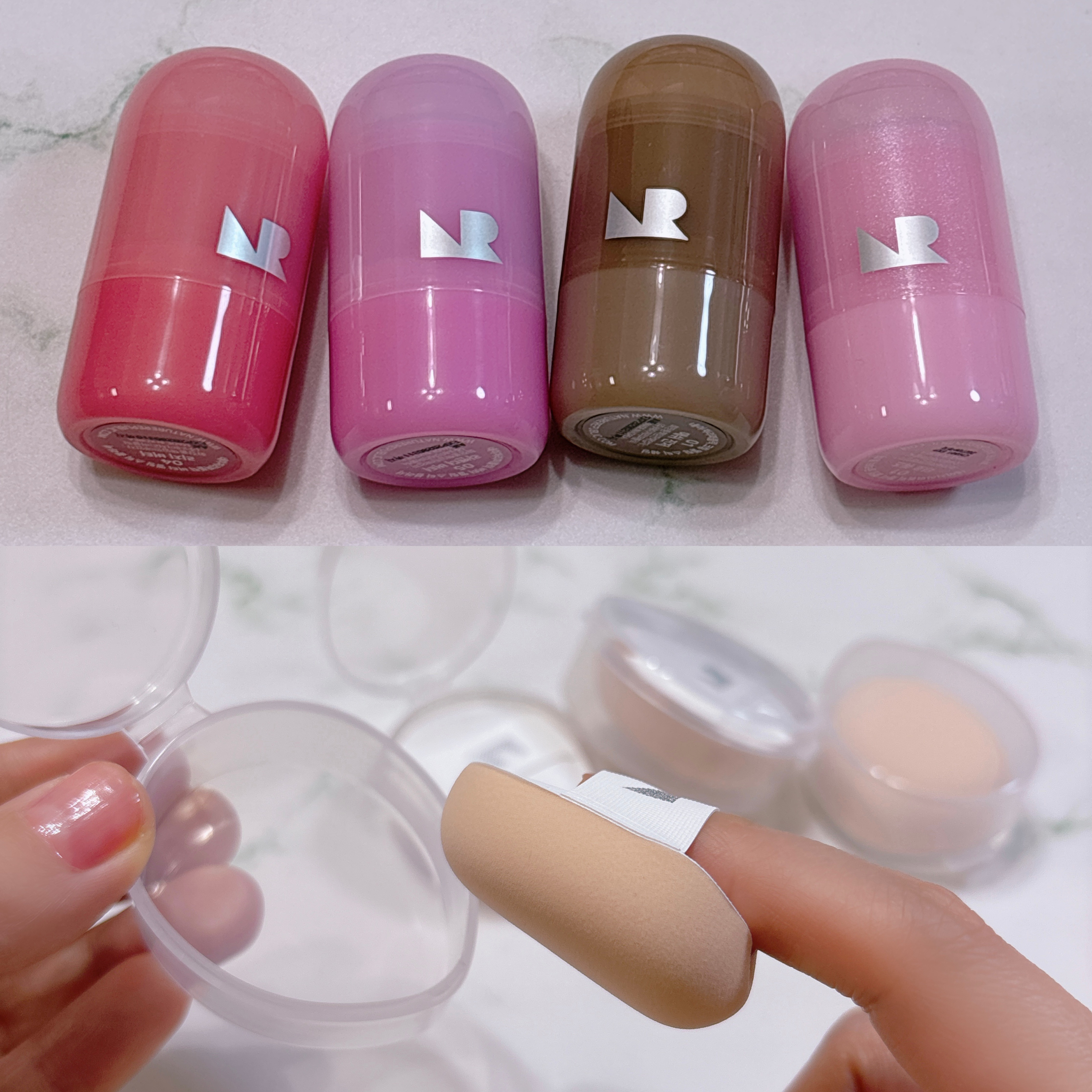 ゼリーメルティンググリッタートッパー/ネイチャーリパブリック/チークを使ったクチコミ（2枚目）