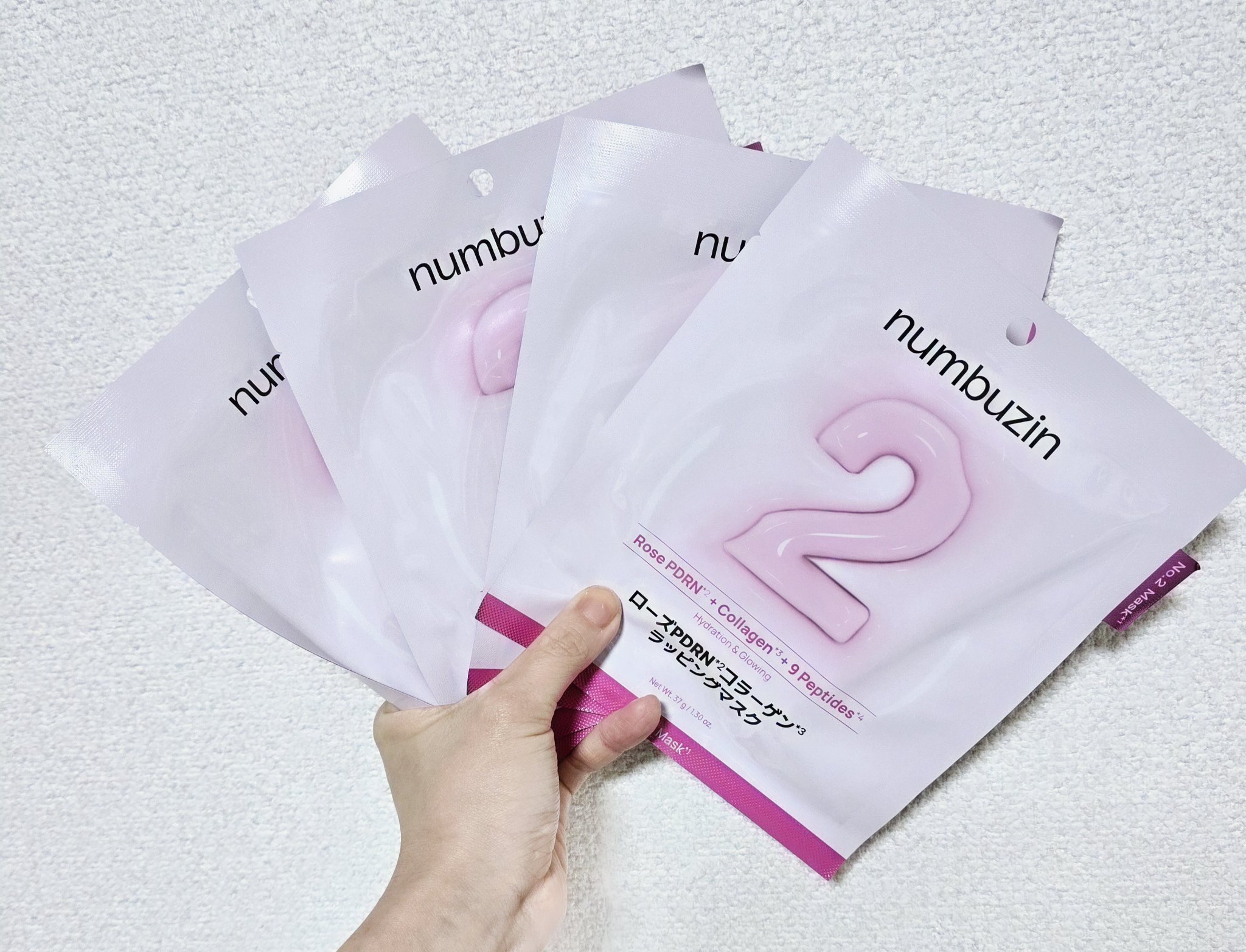 2番 ローズPDRNコラーゲンラッピングマスク/numbuzin/シートマスク・パックを使ったクチコミ（3枚目）