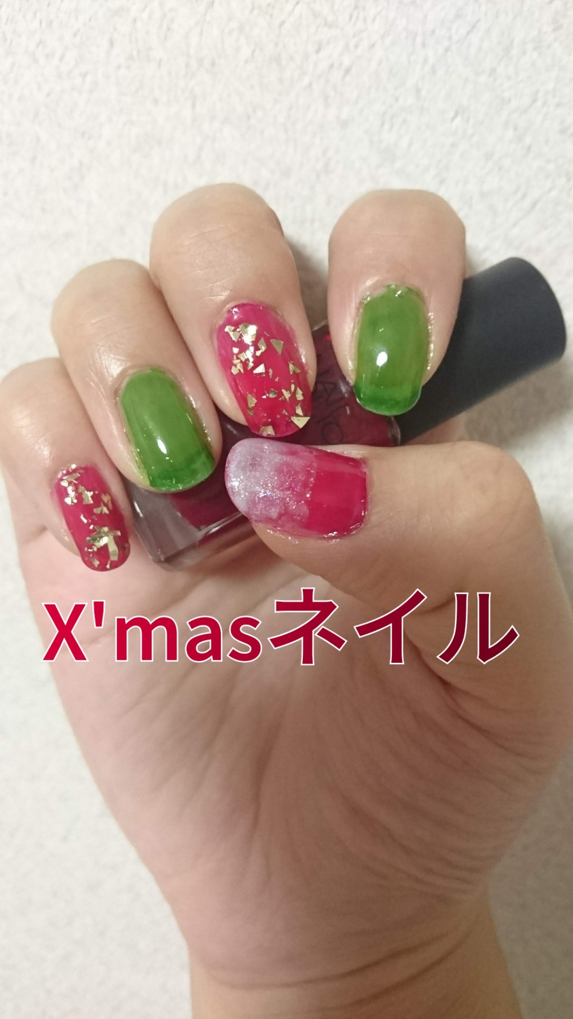 #クリスマスネイル,#セルフネイル,#最旬ちゅるんネイルのネイルデザイン