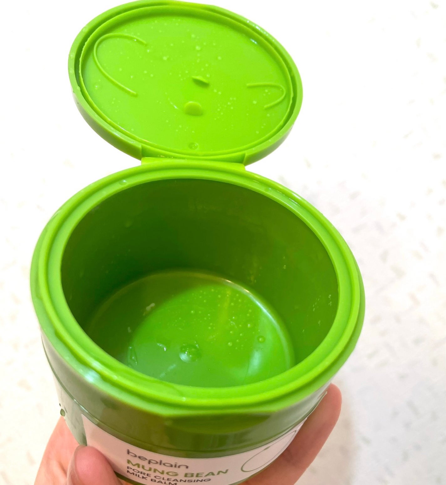 緑豆毛穴クレンジングミルクバーム/beplain/クレンジングバームを使ったクチコミ(2枚目)