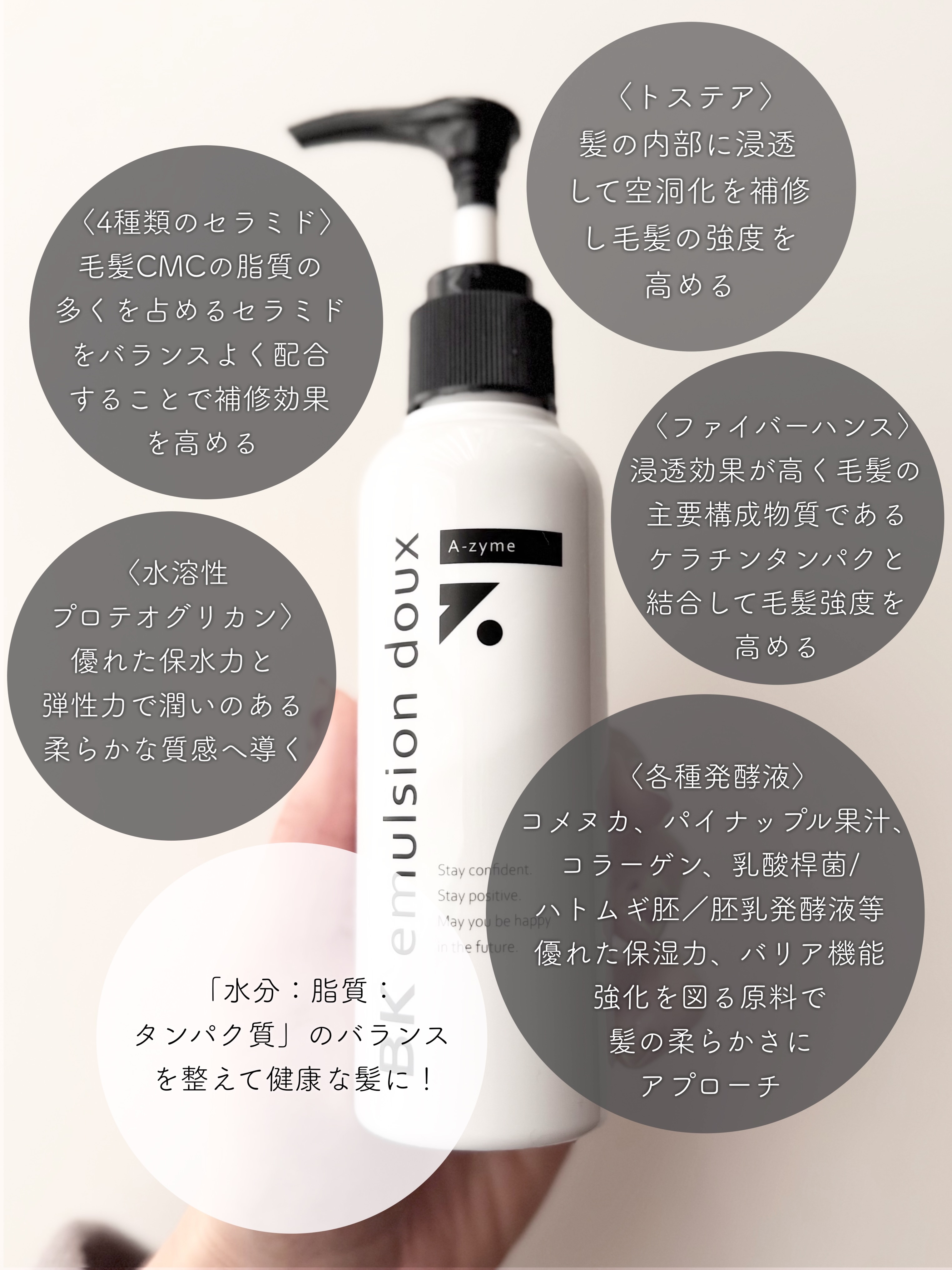 BKエマルジョンドゥ/A-Zyme/ヘアミルクを使ったクチコミ（2枚目）