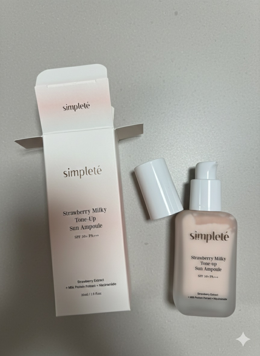 ストロベリー ミルキー トンアップ サン エッセンス/Sim;plain/化粧下地を使ったクチコミ（2枚目）