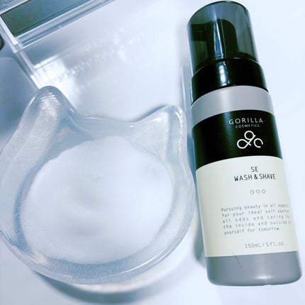 ゴリラコスメティクス SEウォッシュ&シェーブのクチコミ「
旦那がヒゲ脱毛🦍に行って、そのポイントで買ってきました😊
ポンプ式で、泡が出てくるタイプは.....」(1枚目)