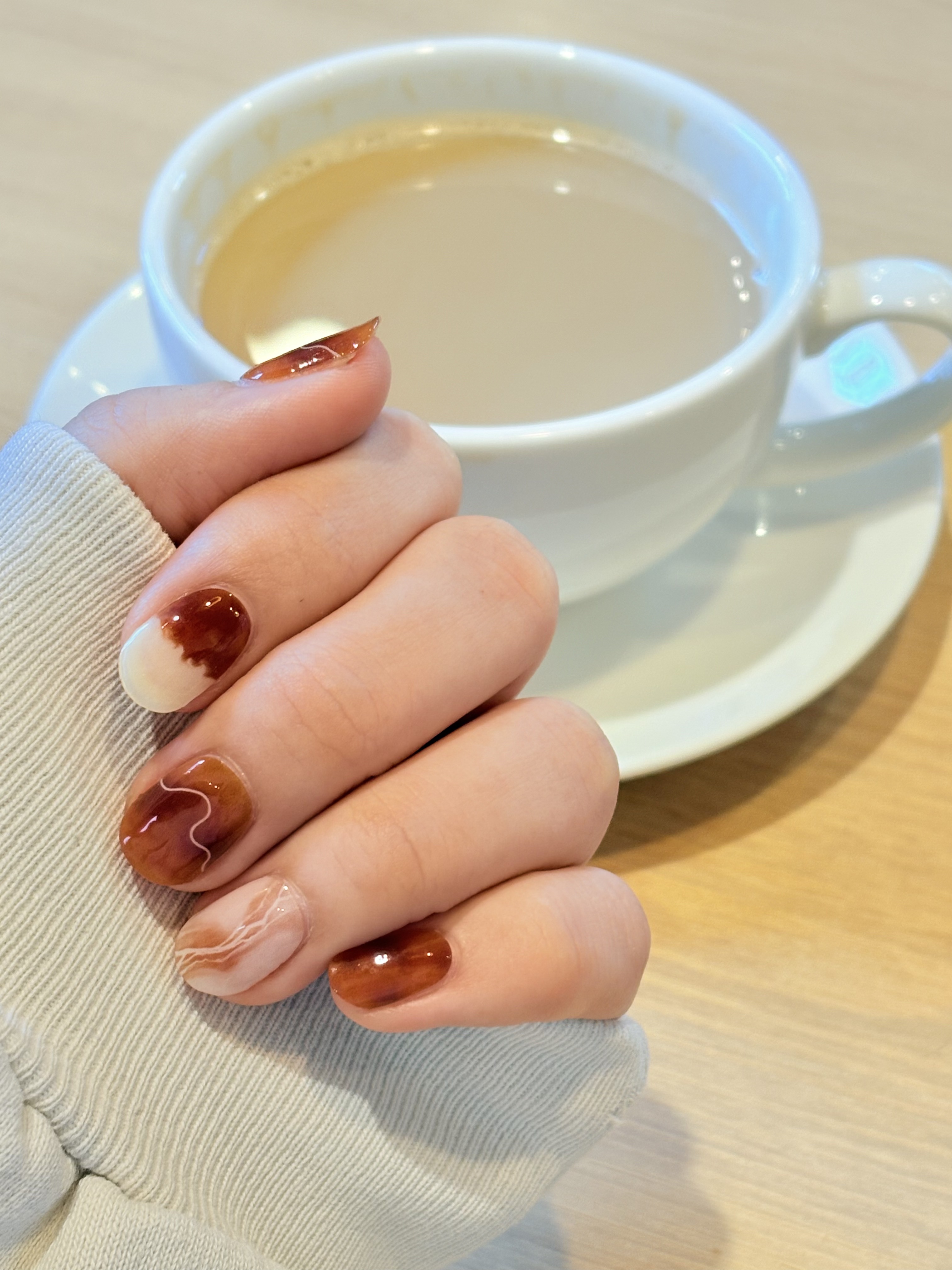 セミキュアジェルネイル（ハンド）/ohora/ネイルシールを使ったクチコミ（1枚目）