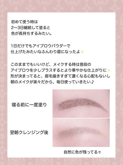 メークソリューション アイブロウティント/メークソリューション/眉ティントを使ったクチコミ(3枚目)