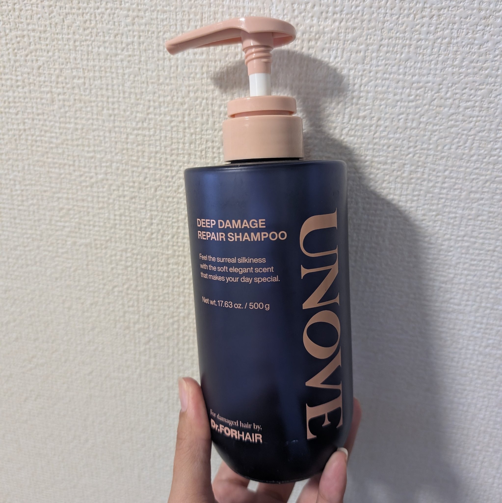 アノブ ダメージリペアシャンプー 500ml/UNOVE/市販シャンプーを使ったクチコミ（2枚目）