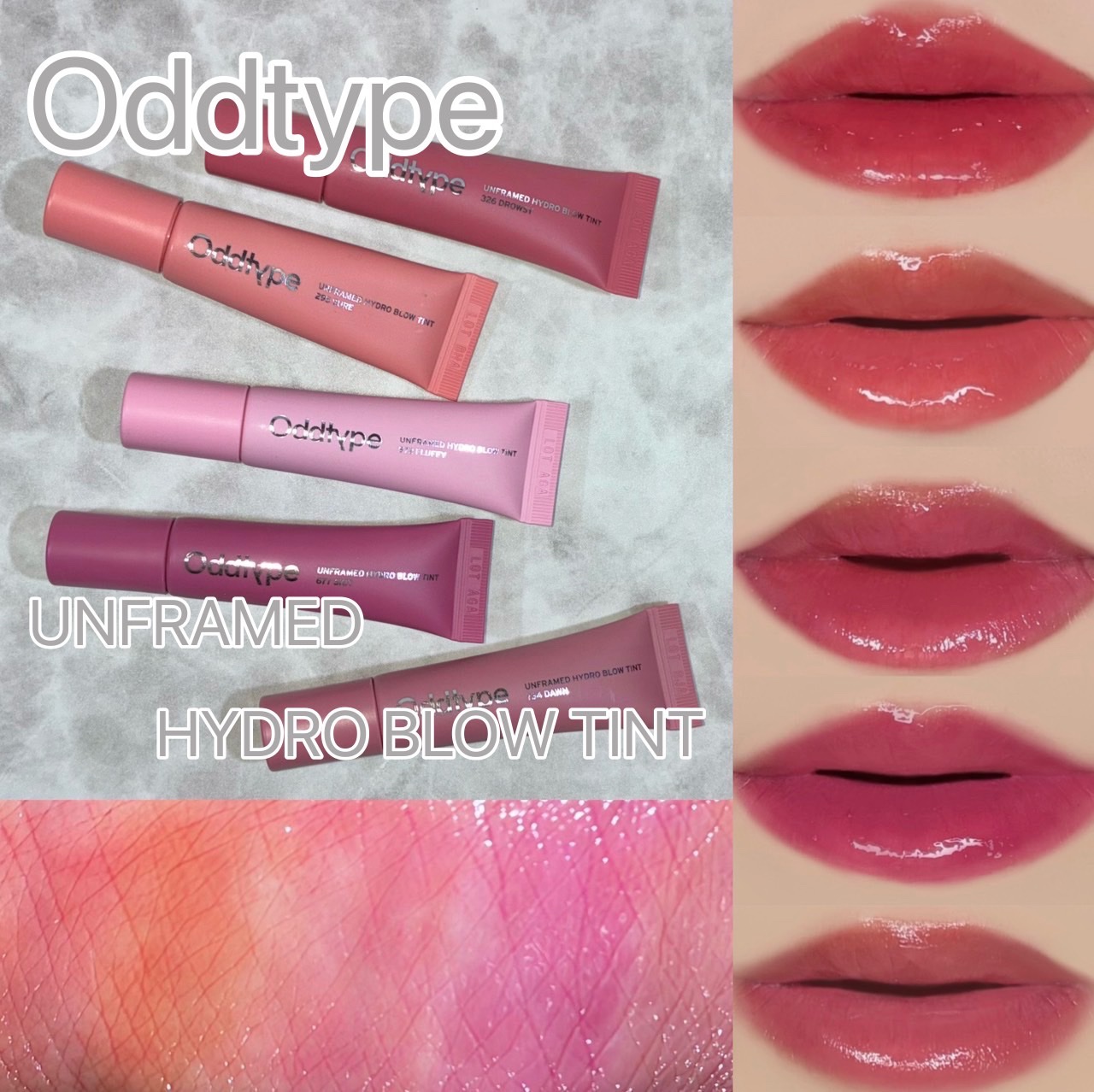 アンフレームドハイドロブロウティント/Oddtype/リップティントを使ったクチコミ（1枚目）