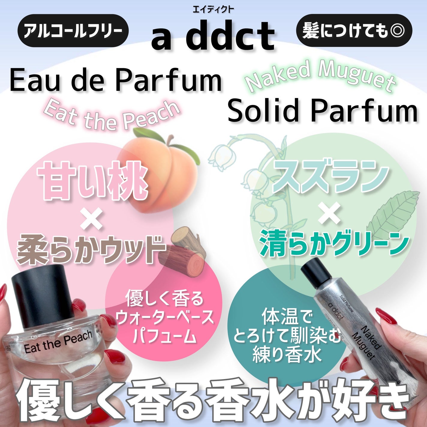 オードパフューム イートザピーチ/Addct/香水(レディース)を使ったクチコミ(1枚目)