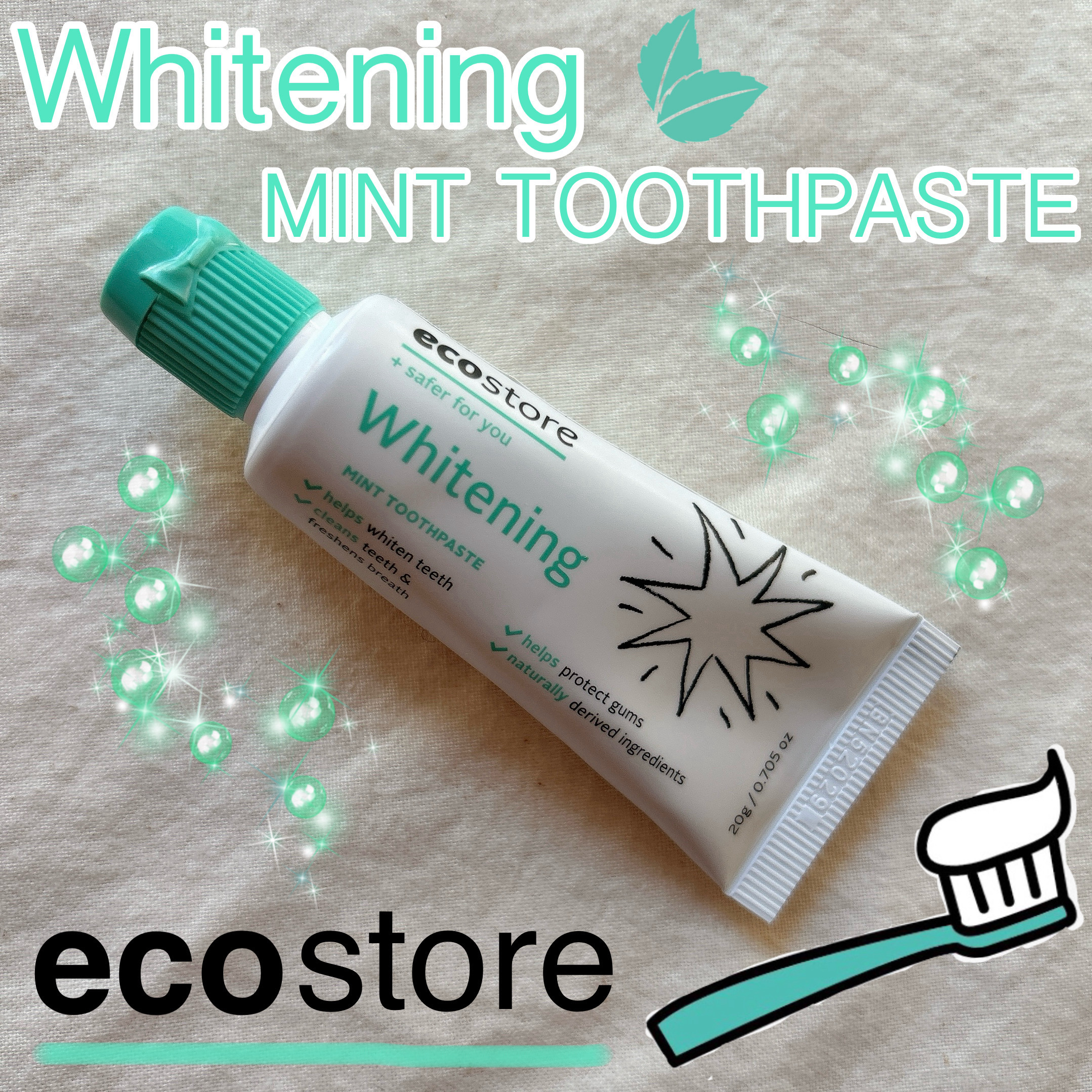 トゥースペースト＜ホワイトニング＞/ecostore/歯磨き粉を使ったクチコミ（1枚目）