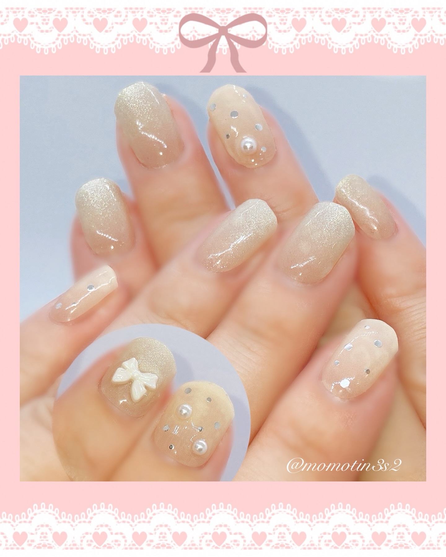 セミキュアジェルネイル（ハンド）/ohora/ネイルシールを使ったクチコミ（2枚目）