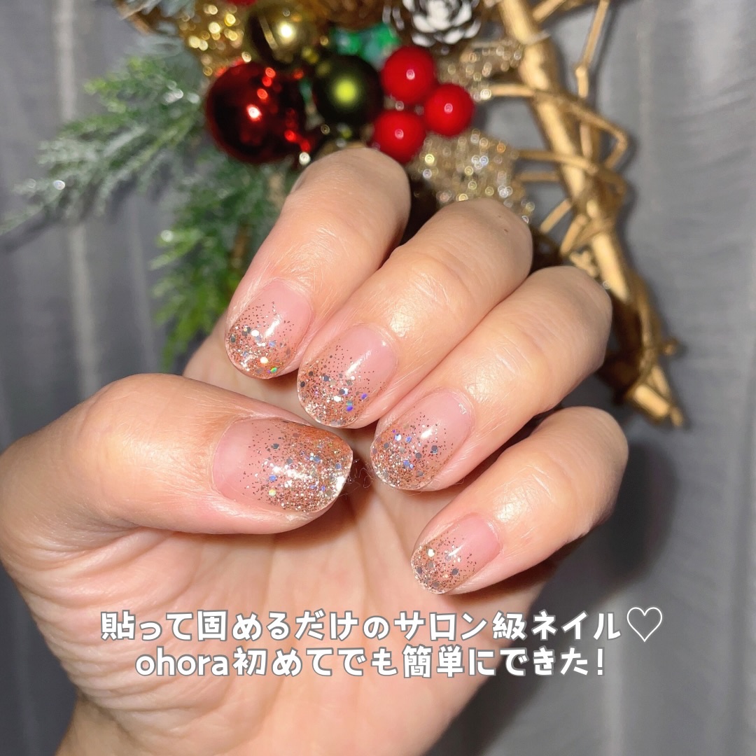 セミキュアジェルネイル（ハンド）/ohora/ネイルシールを使ったクチコミ（2枚目）