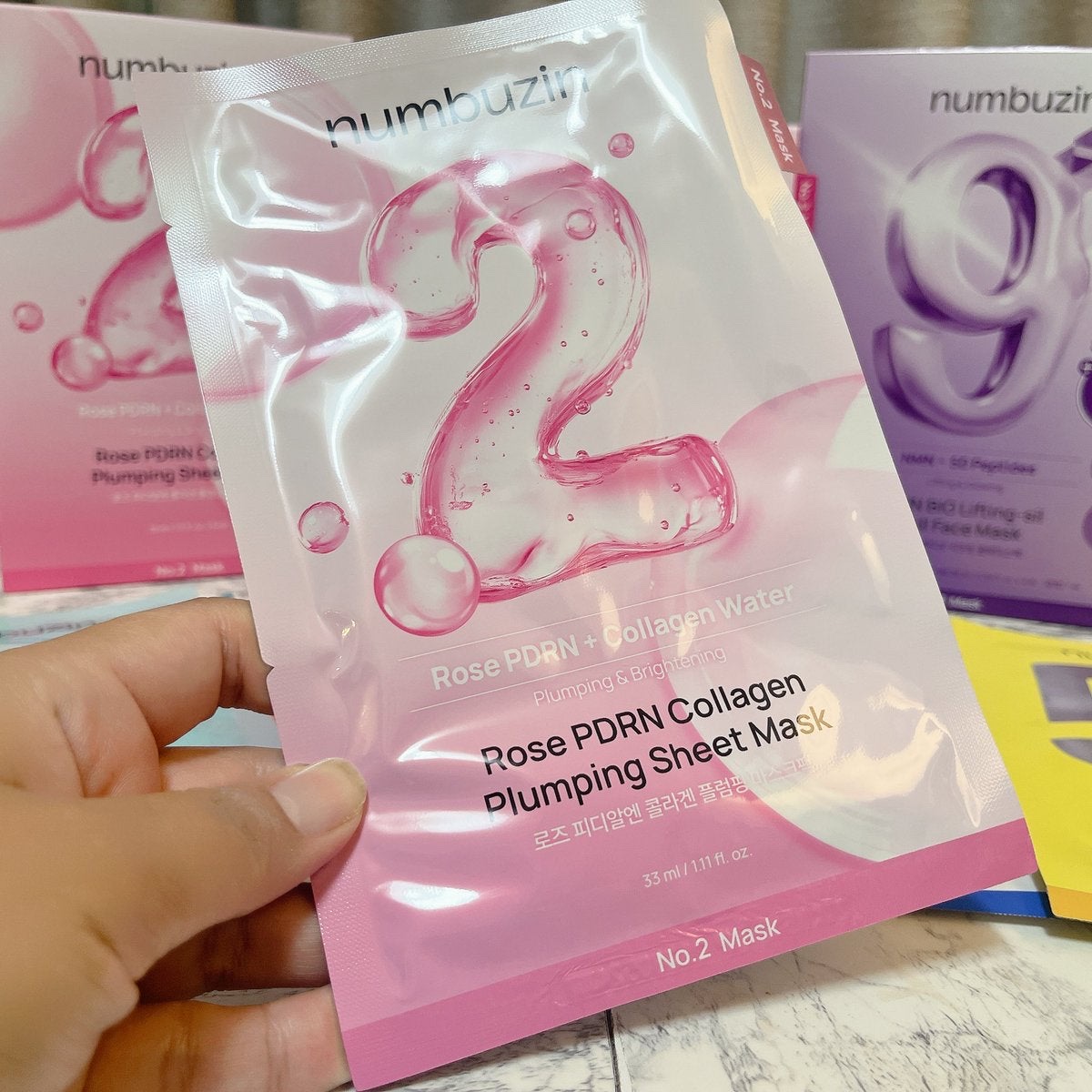 2番 ローズPDRNコラーゲンぷるぷるマスク/numbuzin/シートマスク・パックを使ったクチコミ（2枚目）