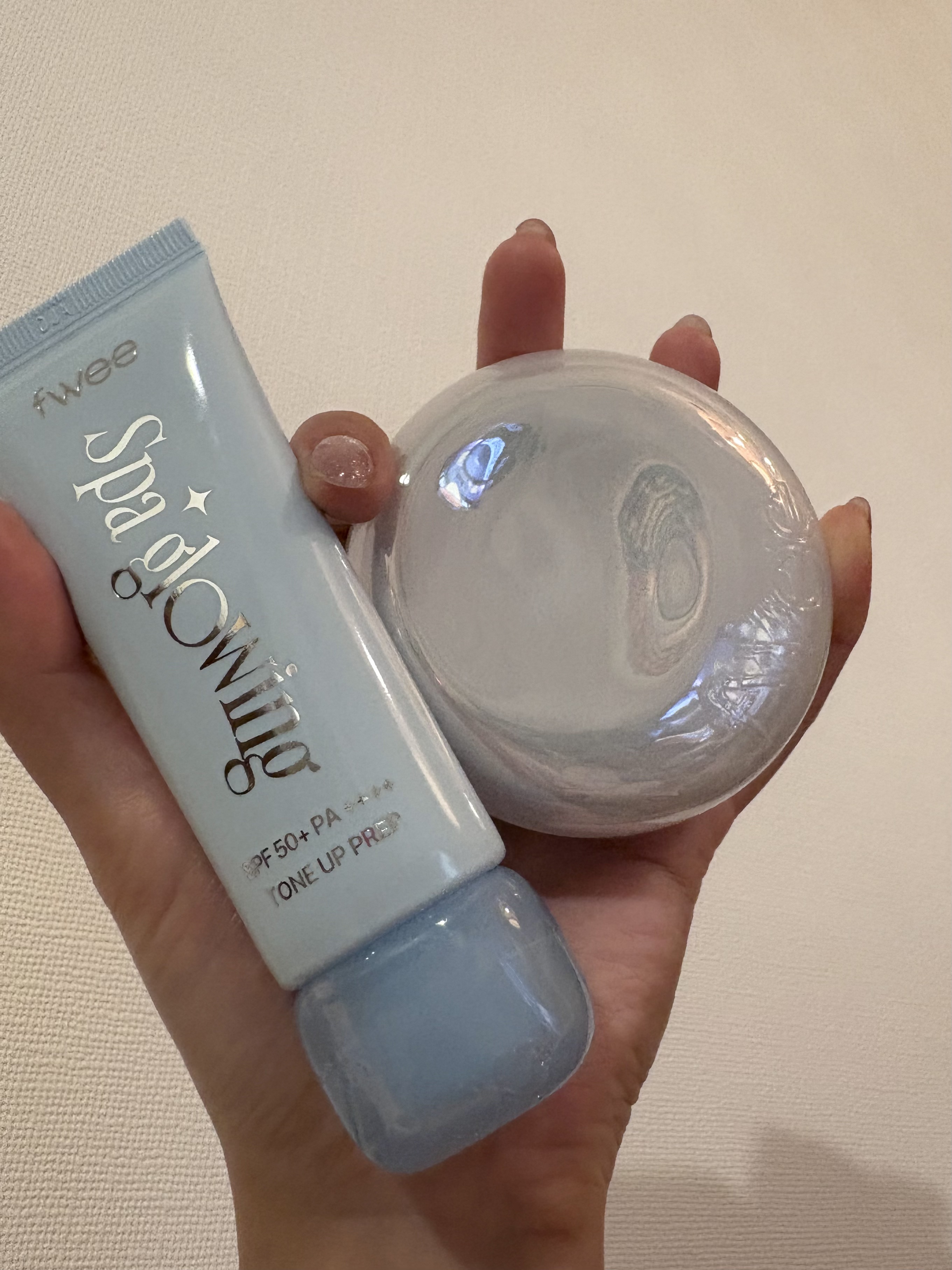 スパグロウUVトーンアップベース/fwee/化粧下地を使ったクチコミ（1枚目）
