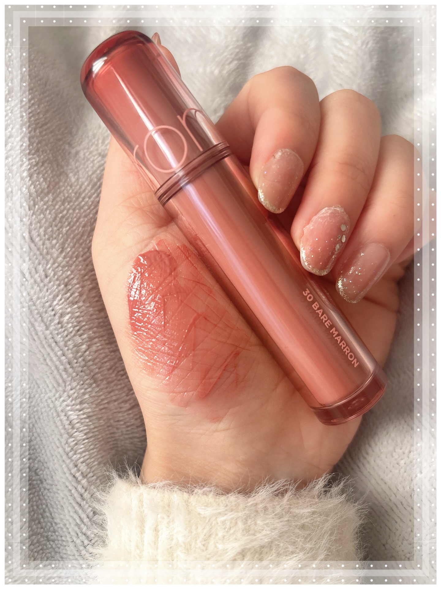 ザ ジューシーラスティングティント 30 ベアマロン/rom&nd/リップティントを使ったクチコミ（1枚目）