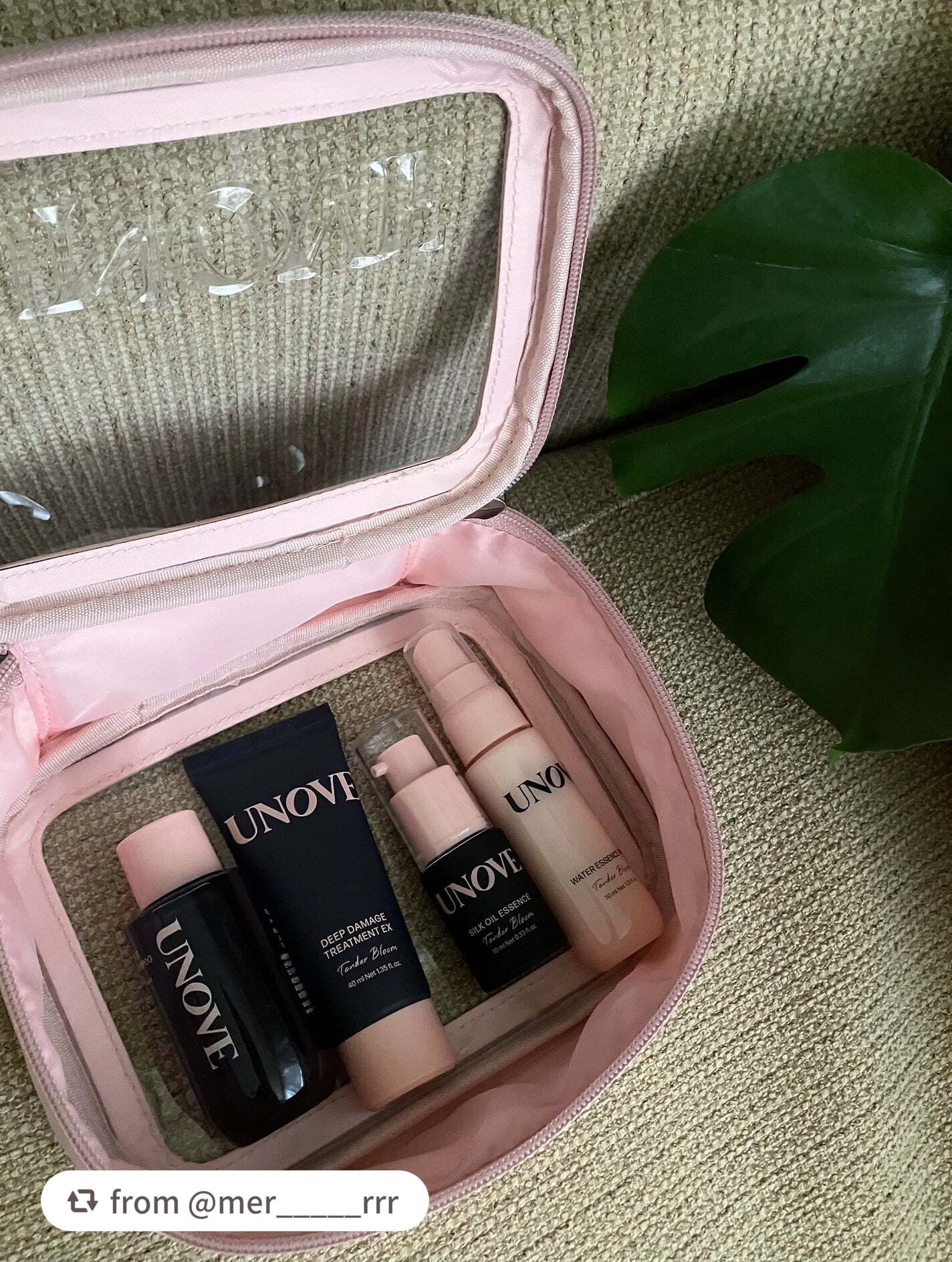 素敵なご投稿ありがとうございます🩷

【mer_____rrrさんから引用】

“UNOVE トラベルキット
（シャンプー、トリートメント、オイルエッセンス、ミスト）
~~~~~~~~~~~~~~~~~~~~~~~~~~~~~~~
大好き