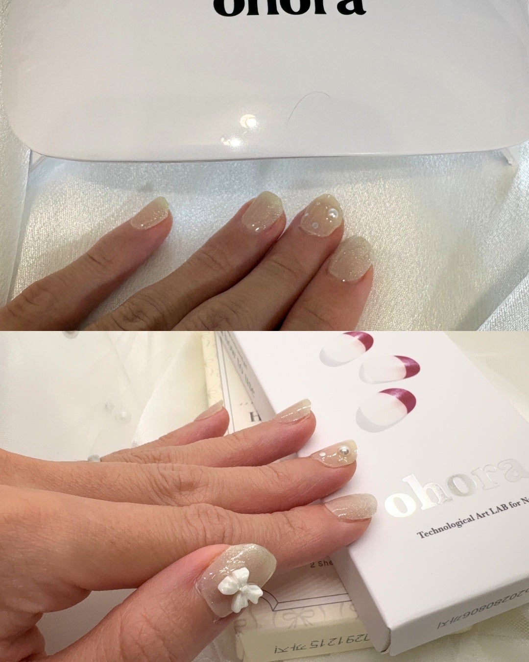 セミキュアジェルネイル(ハンド)/ohora/ネイルシールを使ったクチコミ(4枚目)