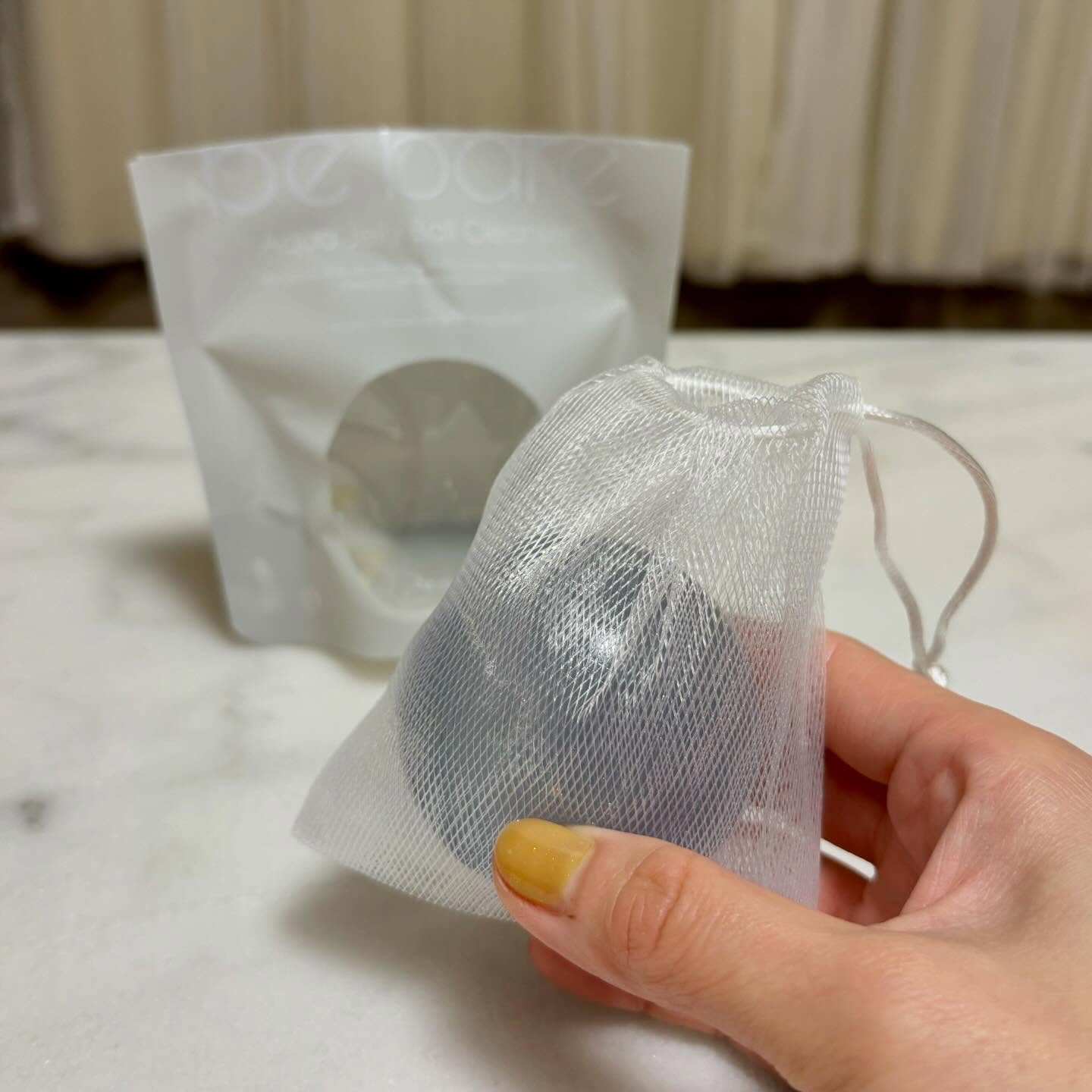 アクア ジェリーボール クレンザー Fresh Aqua｜うるおいケア/be bare/洗顔石鹸を使ったクチコミ（3枚目）