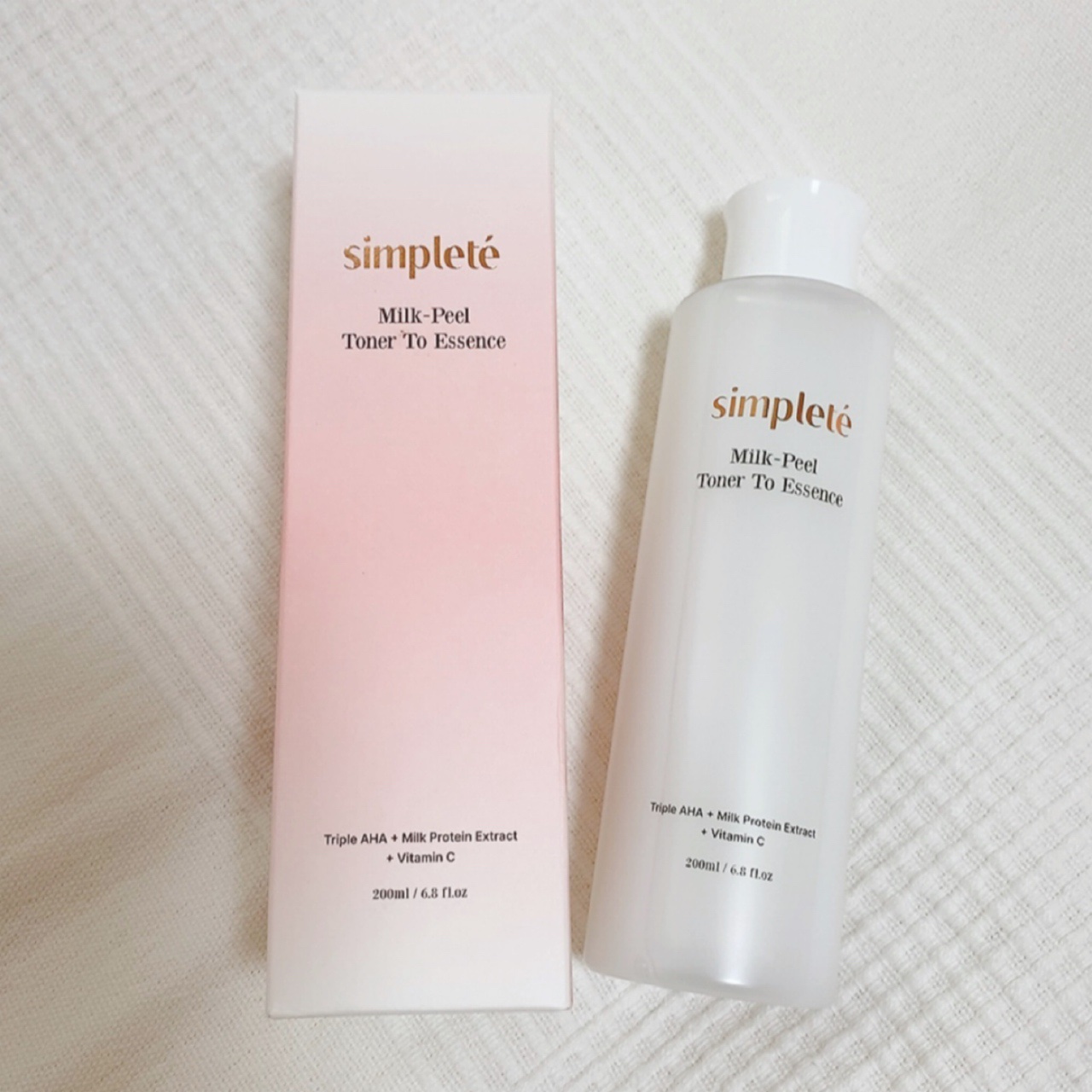 ミルクピールトナー/Simplete/拭き取り化粧水を使ったクチコミ（1枚目）