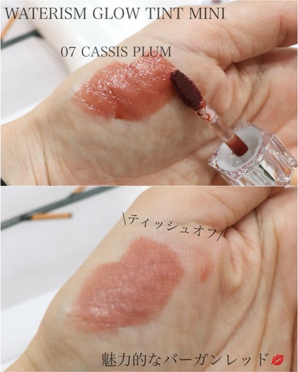 WATERISM GLOW TINT MINI SPECIAL SET PLUM MLBB/TIRTIR(ティルティル)/メイクアップキットを使ったクチコミ(2枚目)