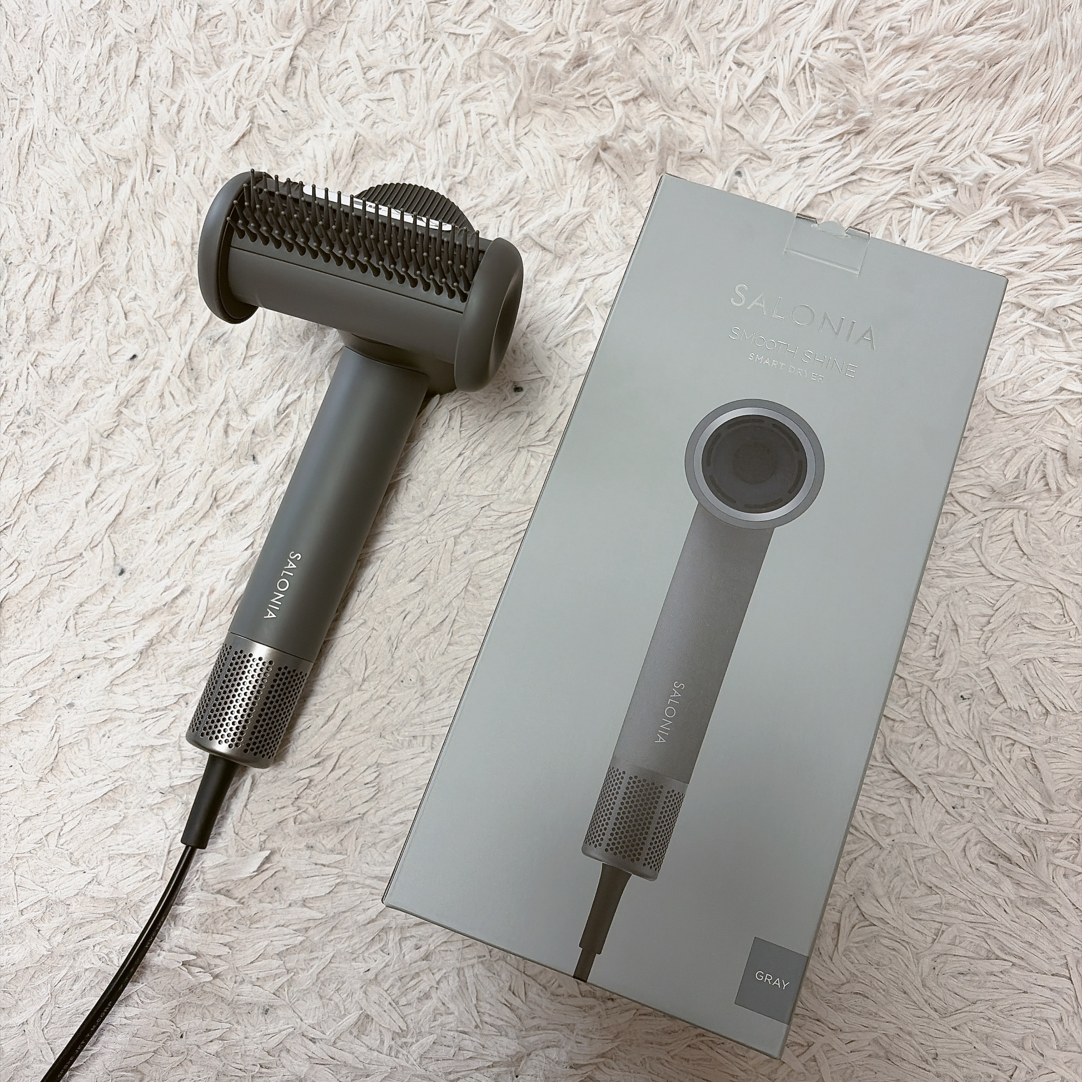 サロニア　スムースシャインスマートドライヤー グレー　KSAL25120GR/SALONIA/ドライヤーを使ったクチコミ（3枚目）