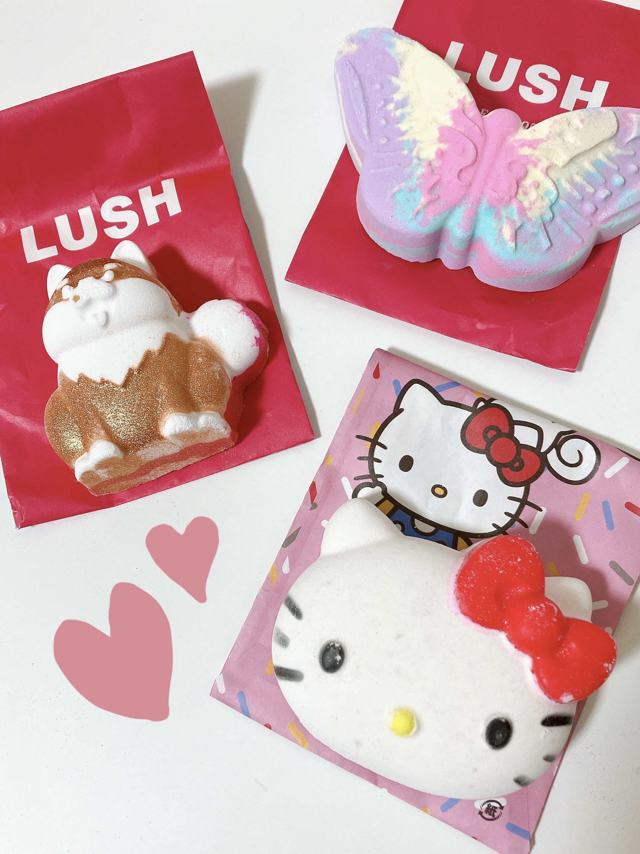 ハローキティ（バスボム）/ラッシュ/炭酸系入浴剤を使ったクチコミ（1枚目）