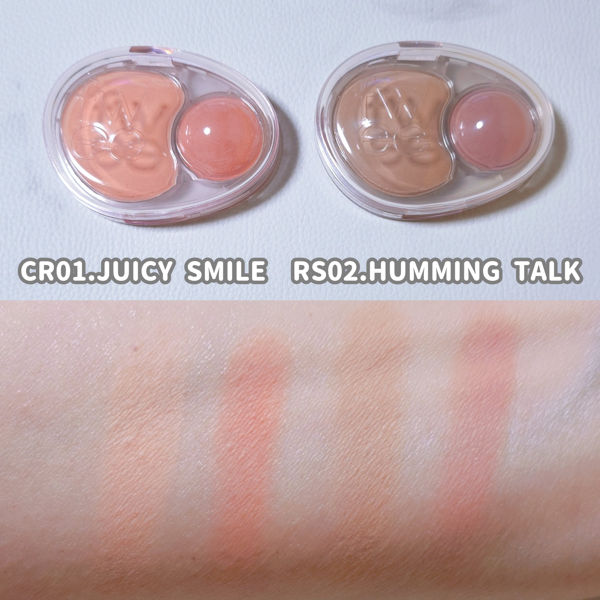 デュアルチークメロウ/fwee/ジェル・クリームチークを使ったクチコミ（2枚目）