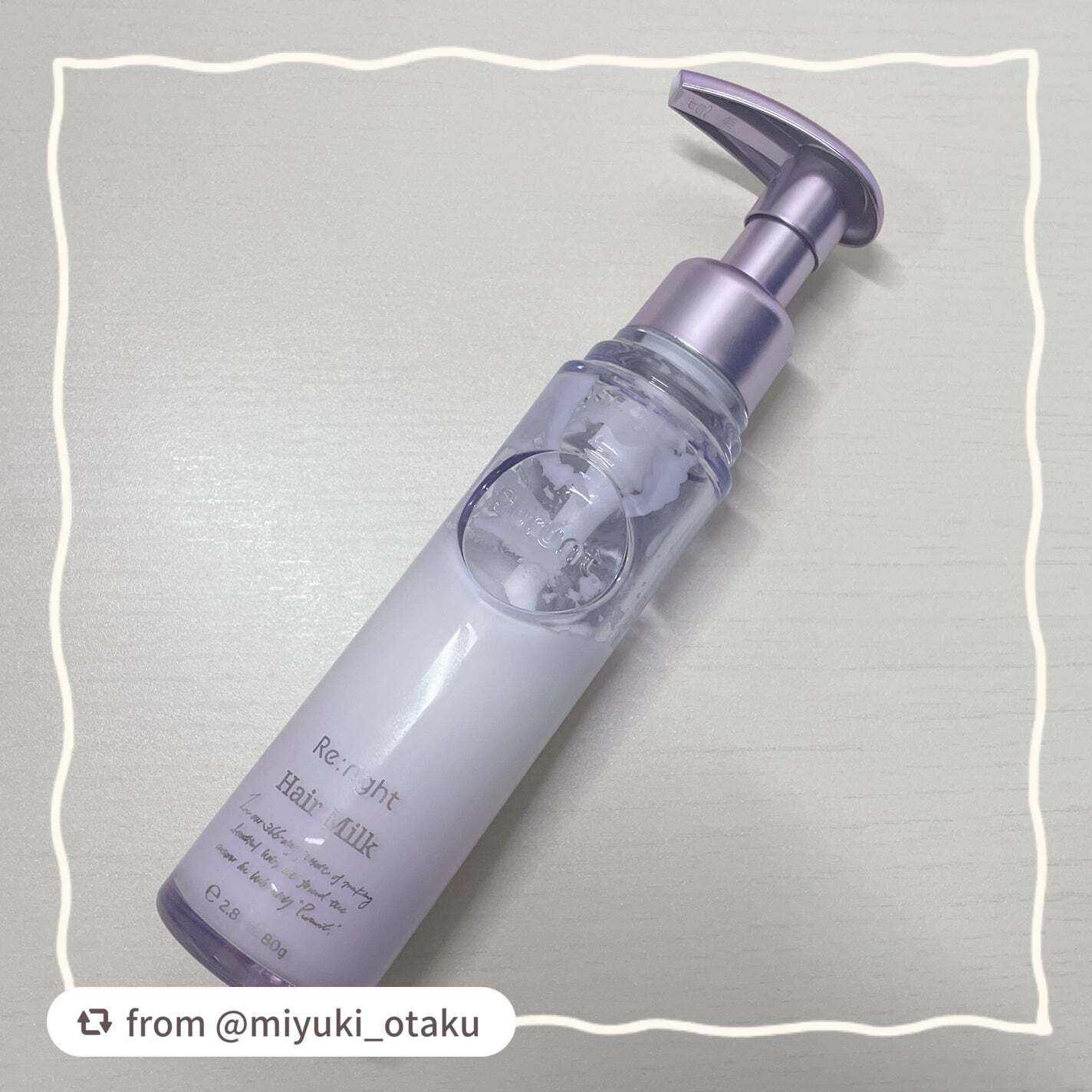 【miyuki_otakuさんから引用】

“【パープル好きにはたまらない💜　スミレの香りのうるぷるヘアミルク🫧】

✼••┈┈••✼••┈┈••✼••┈┈••✼••┈┈••✼


・髪の内部を整え、潤いを保持する「生コラーゲン」＆「生