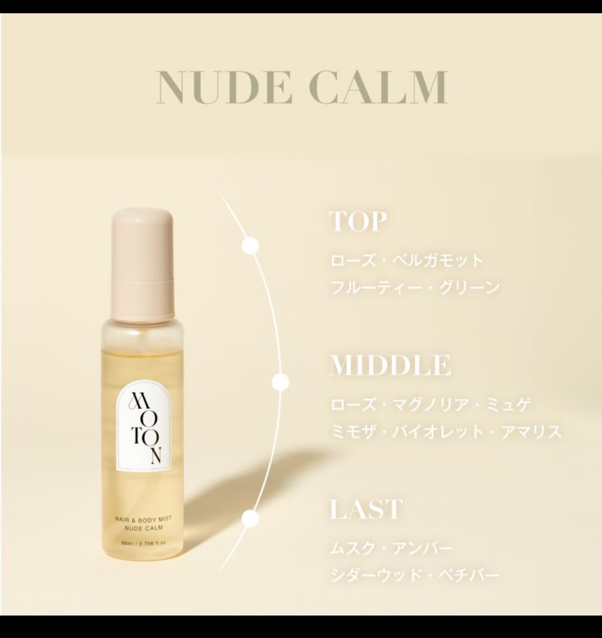 オードパルファム NUDE CALM/MOTON/香水(レディース)を使ったクチコミ（3枚目）