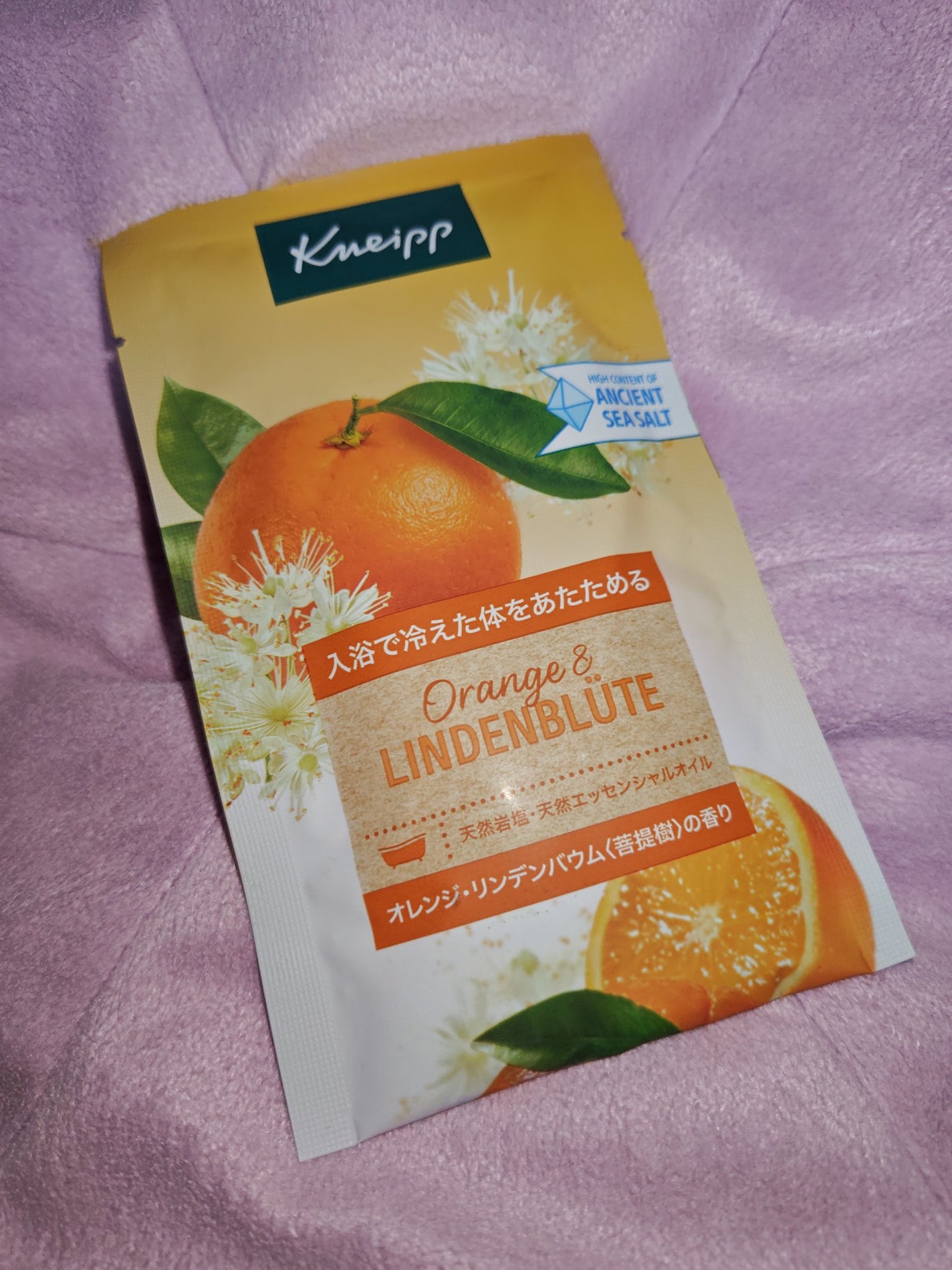クナイプ バスソルト オレンジ・リンデンバウム<菩提樹>の香り/クナイプ/無機塩系入浴剤を使ったクチコミ(1枚目)