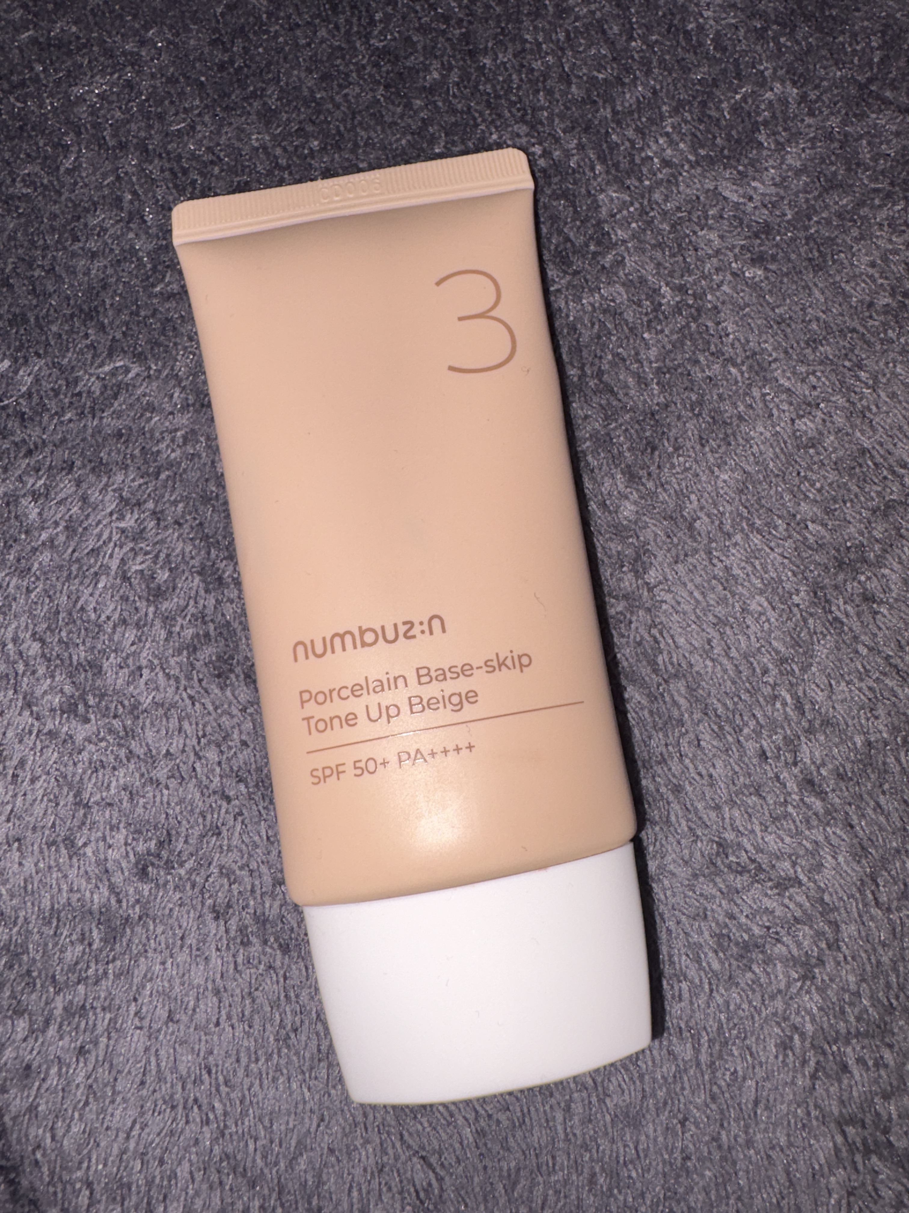 3番 ノーファンデ陶器肌トーンアップクリーム/numbuzin/化粧下地を使ったクチコミ（1枚目）