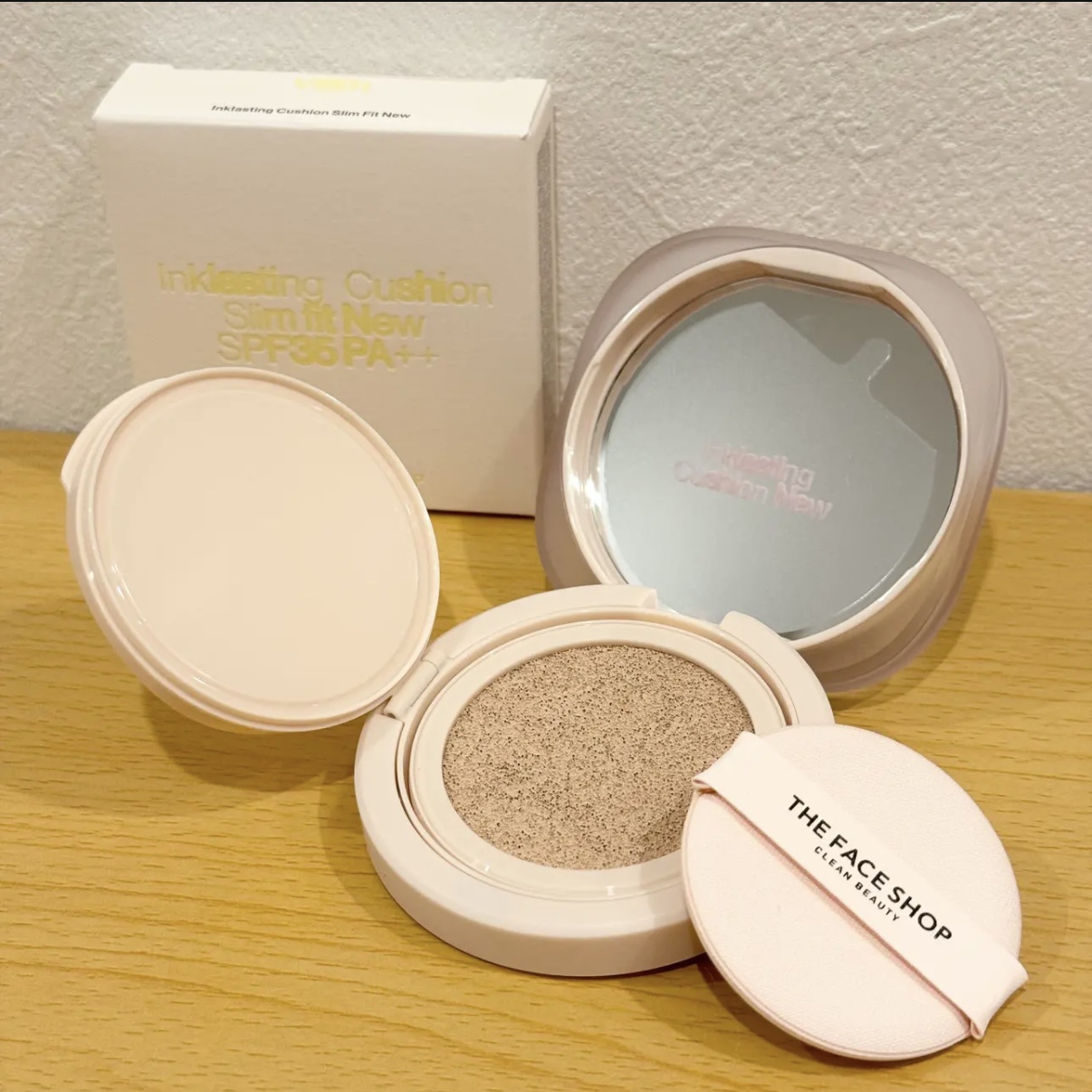 インクラスティングクッションファンデーション/THE FACE SHOP/クッションファンデーションを使ったクチコミ（1枚目）