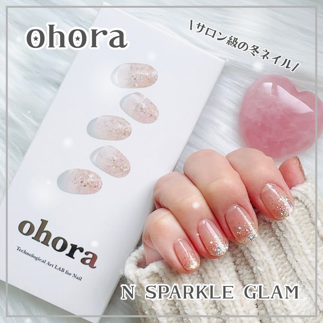 セミキュアジェルネイル（ハンド）/ohora/ネイルシールを使ったクチコミ（1枚目）