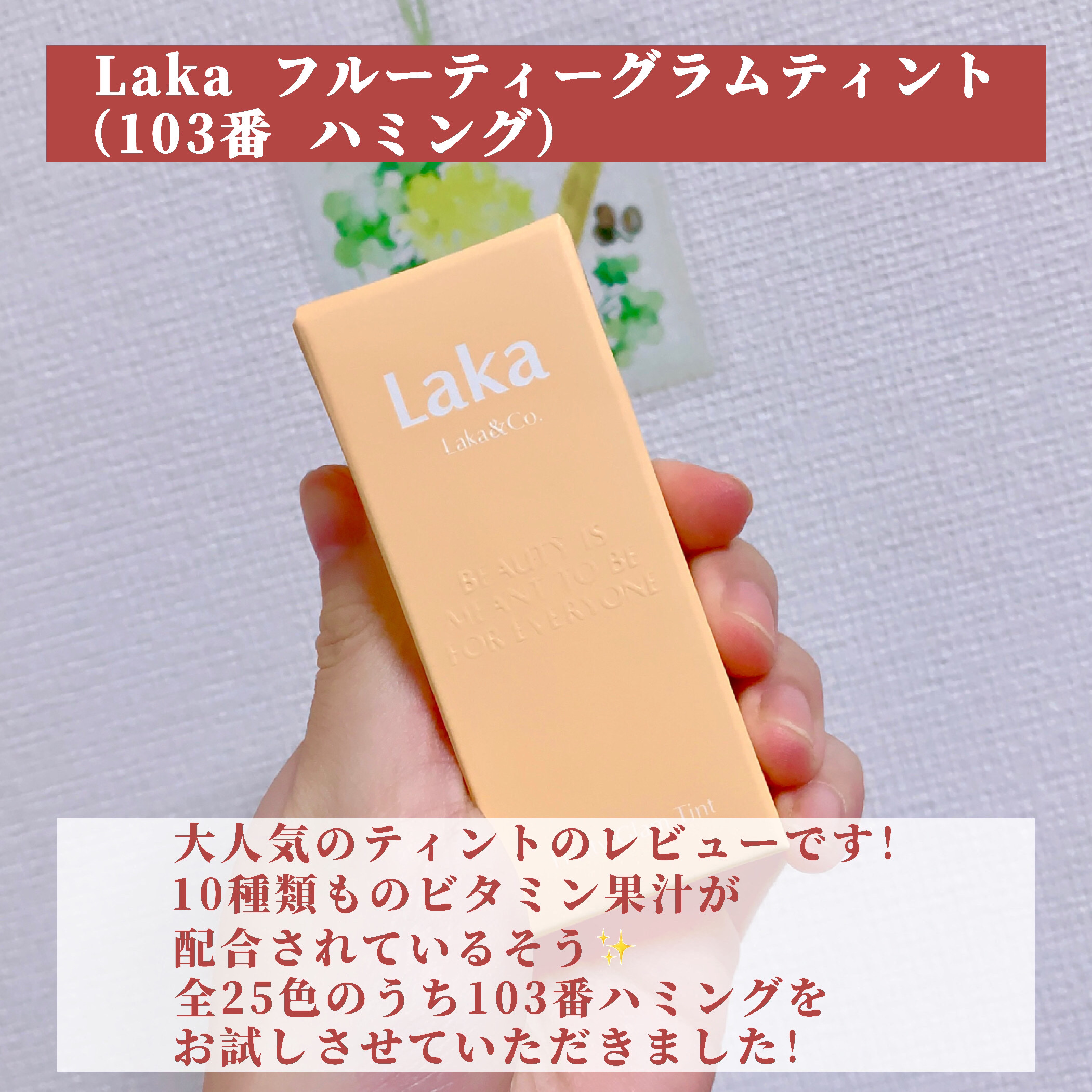 フルーティーグラムティント/Laka/リップティントを使ったクチコミ（2枚目）